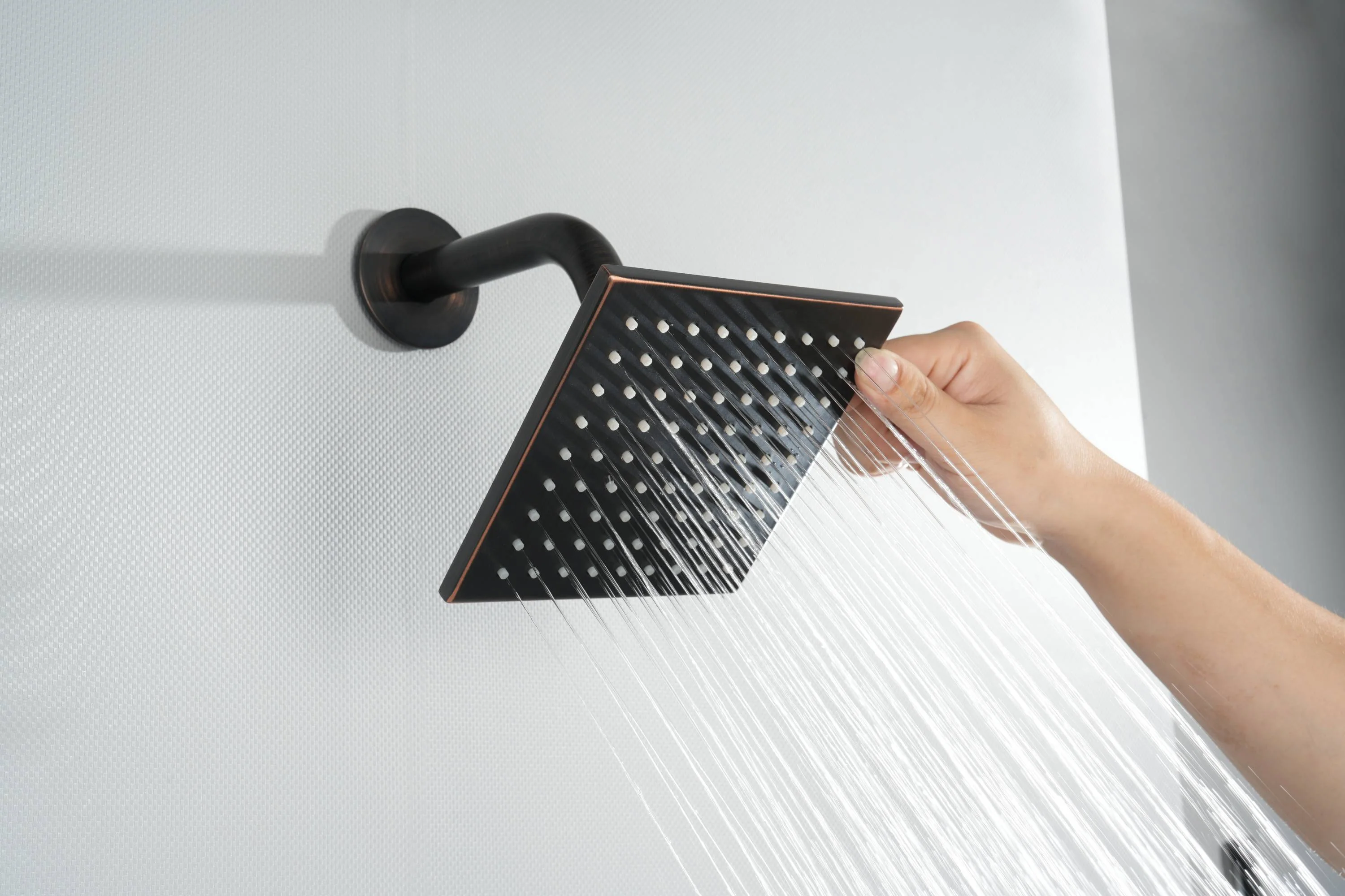 Oil Rubbed Bronze Wall Mount High water pressure Dual Regular Shower Heads with 4-Way Thermostatic System, Body Jets - Image 7