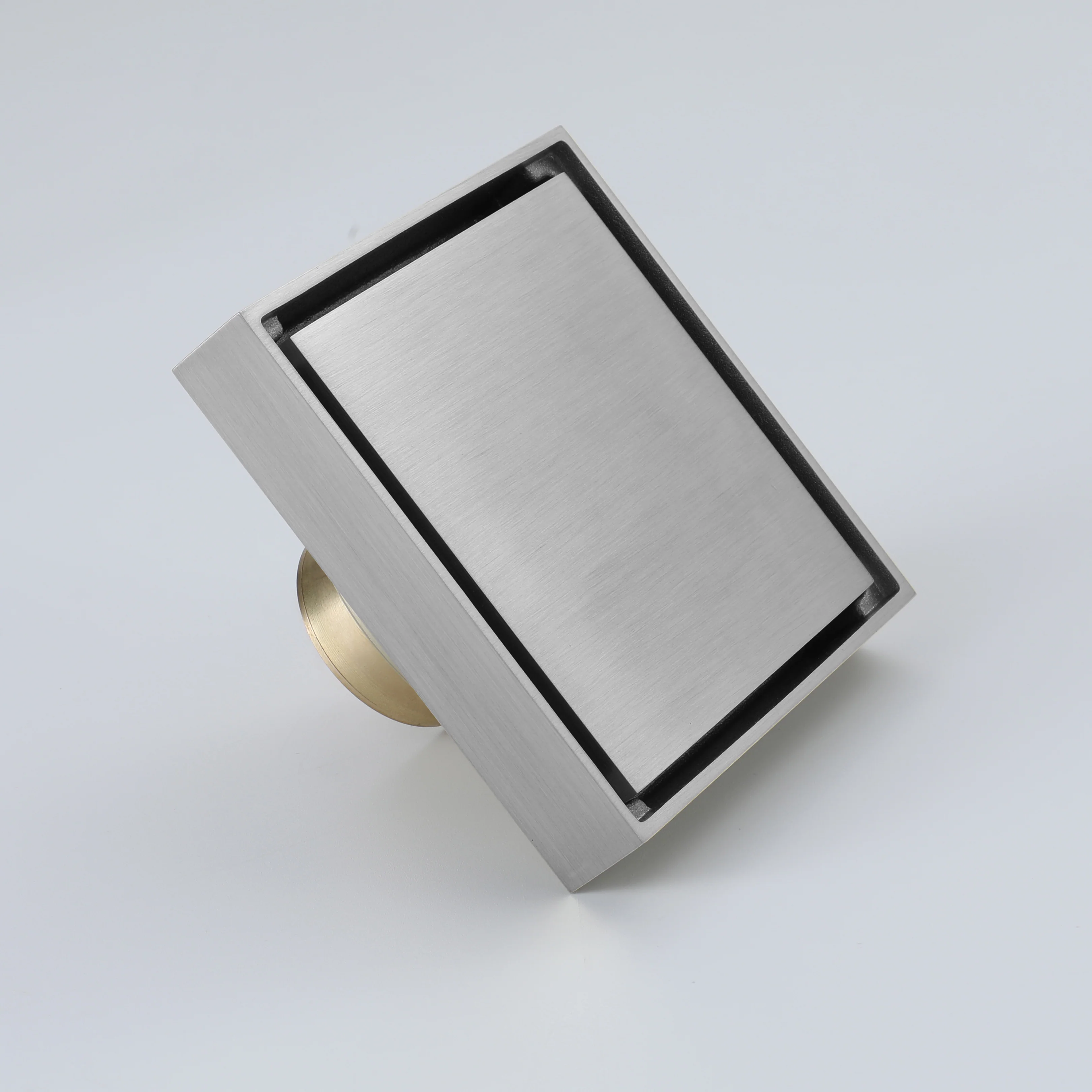 Brushed Nickel brass floor drain 4x4inch - Image 3
