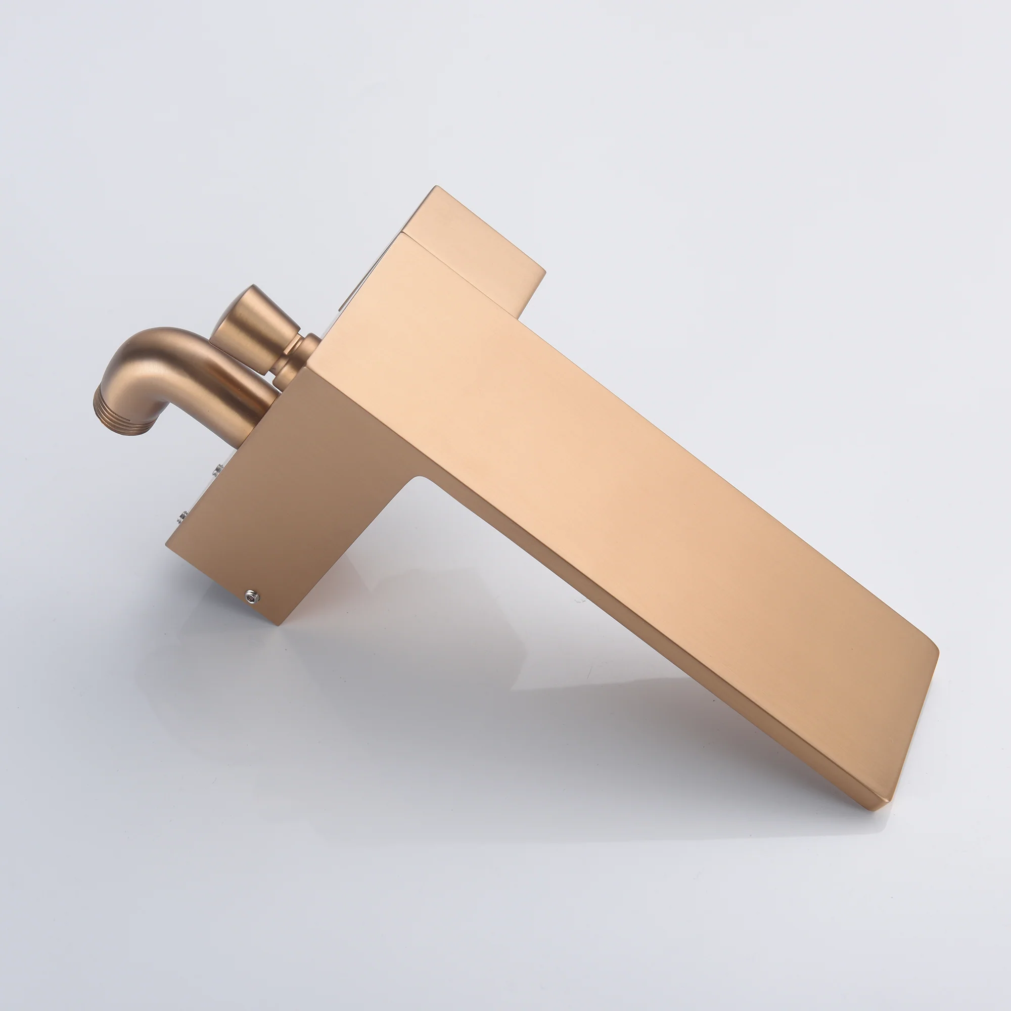 Rose Gold Freestanding Bathtub Faucet Tub Filler: Featuring a Waterfall Design and Floor Mount for a Serene Experience - Image 4