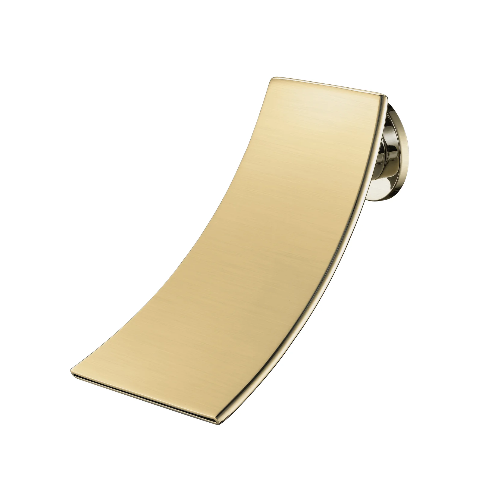Waterfall Wall-mount pressure balance Bath Tub Filler Faucet with Handheld Shower Brushed Gold or Polished Gold - Image 12
