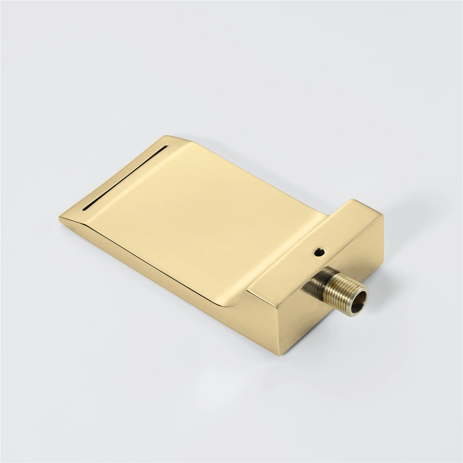Waterfall Wall-mount pressure balance Bath Tub Filler Faucet with Handheld Shower Brushed Gold or Polished Gold - Image 14