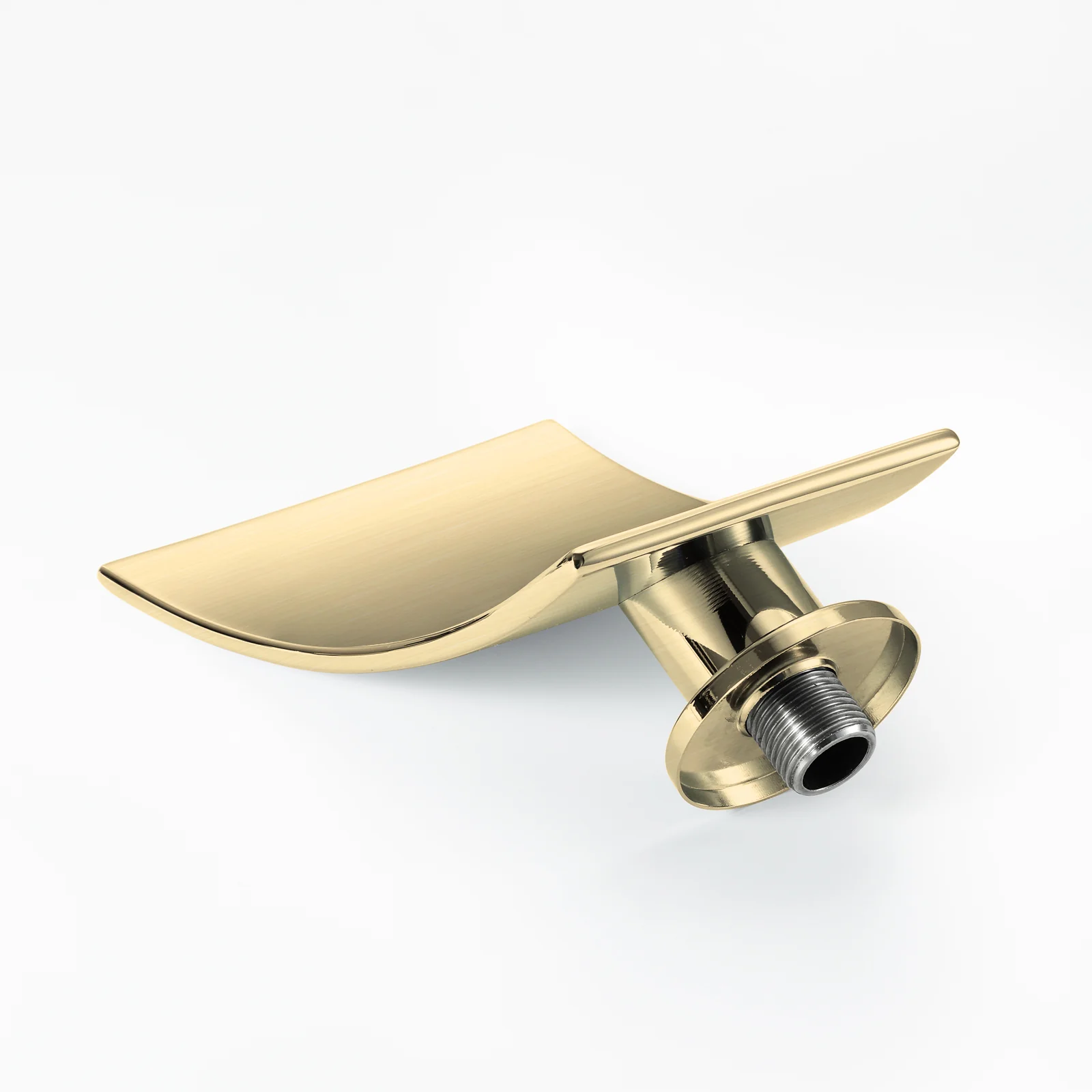 Waterfall Wall-mount pressure balance Bath Tub Filler Faucet Brushed Gold - Image 4