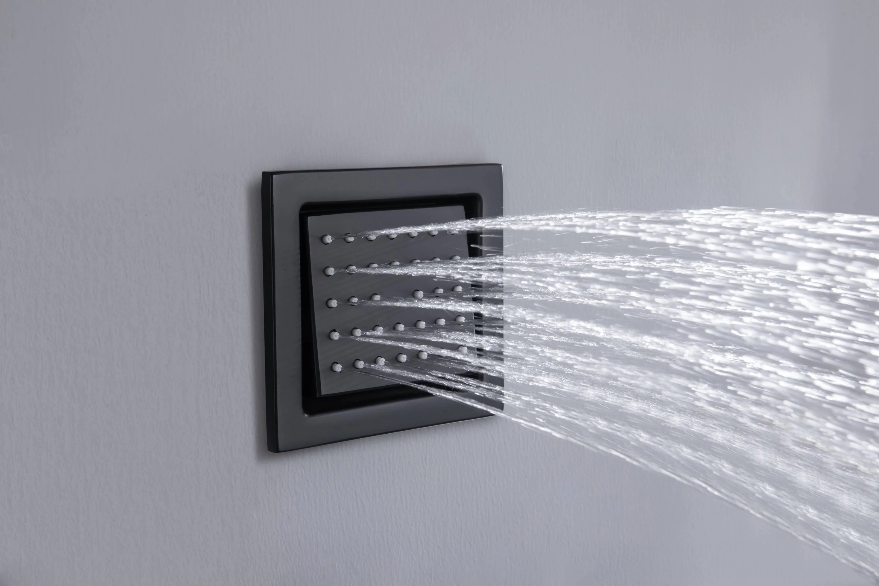 Flush mount 20 inch Rainfall Waterfall shower head 6 way Digital display thermostatic Shower Faucet with Dual Regular Heads and Body Jets - Image 30