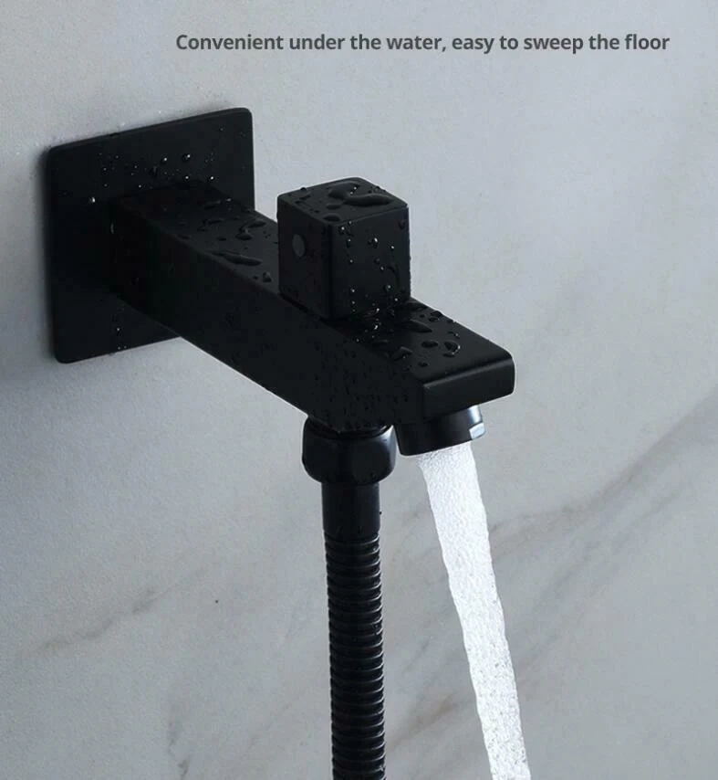 Matte Black 31" LED Rainfall Shower Head with Faucet, Massage Jets & Thermostatic Valve - Image 9