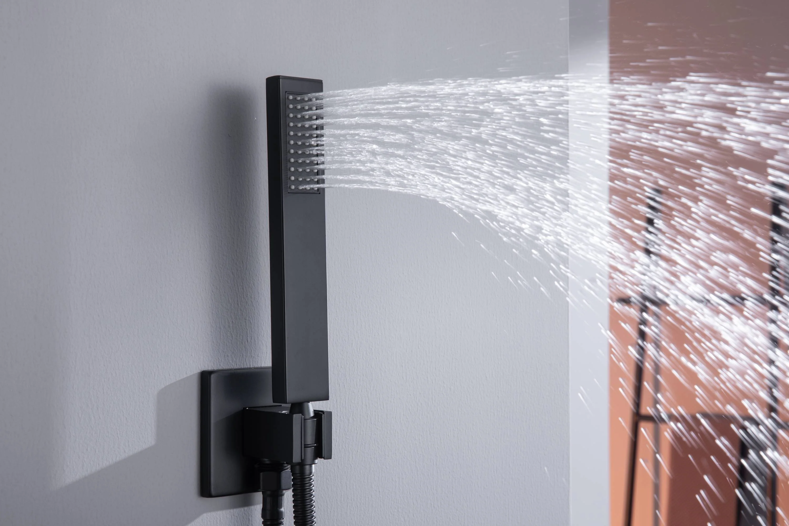 Flush mount 20 inch Rainfall Waterfall shower head 6 way Digital display thermostatic Shower Faucet with Dual Regular Heads and Body Jets - Image 32