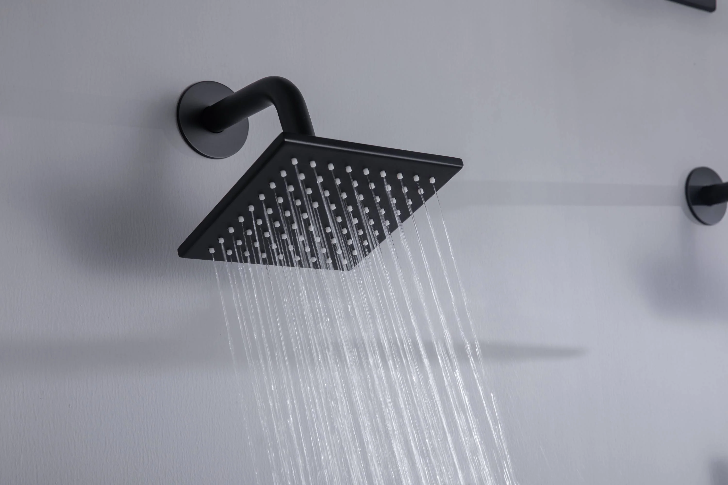 Flush mount 20 inch Rainfall Waterfall shower head 6 way Digital display thermostatic Shower Faucet with Dual Regular Heads and Body Jets - Image 31