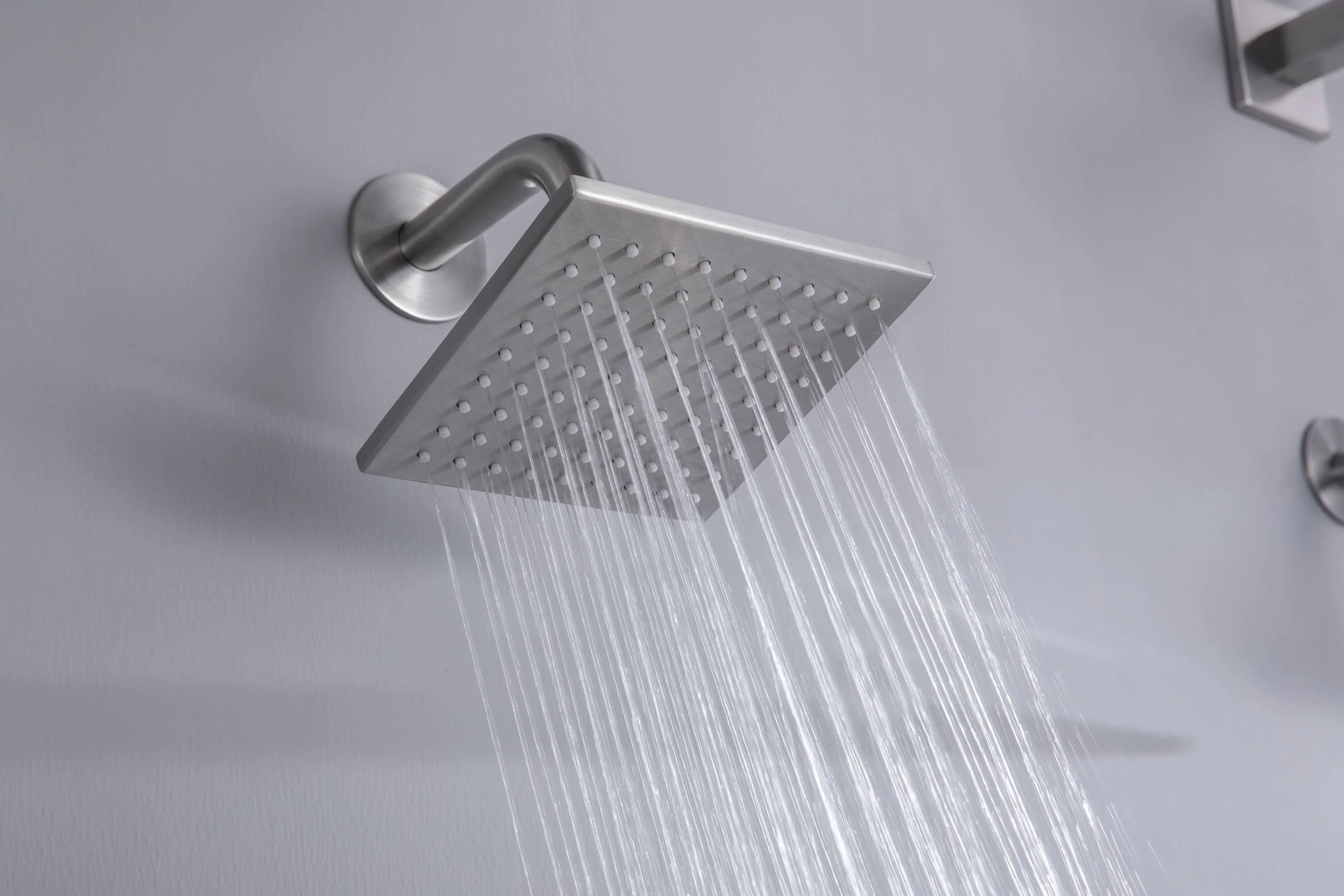 Flush mount 20 inch Rainfall Waterfall shower head 6 way Digital display thermostatic Shower Faucet with Dual Regular Heads and Body Jets - Image 43