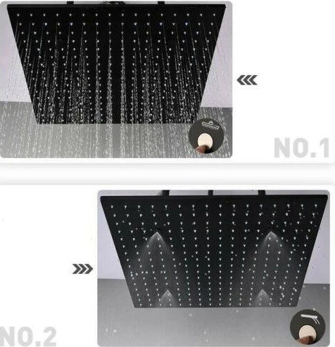 Ceiling mount 20 inch Rainfall Mist shower head 6 way Digital display thermostatic Shower Faucet with Dual Regular Heads and body jets - Image 18