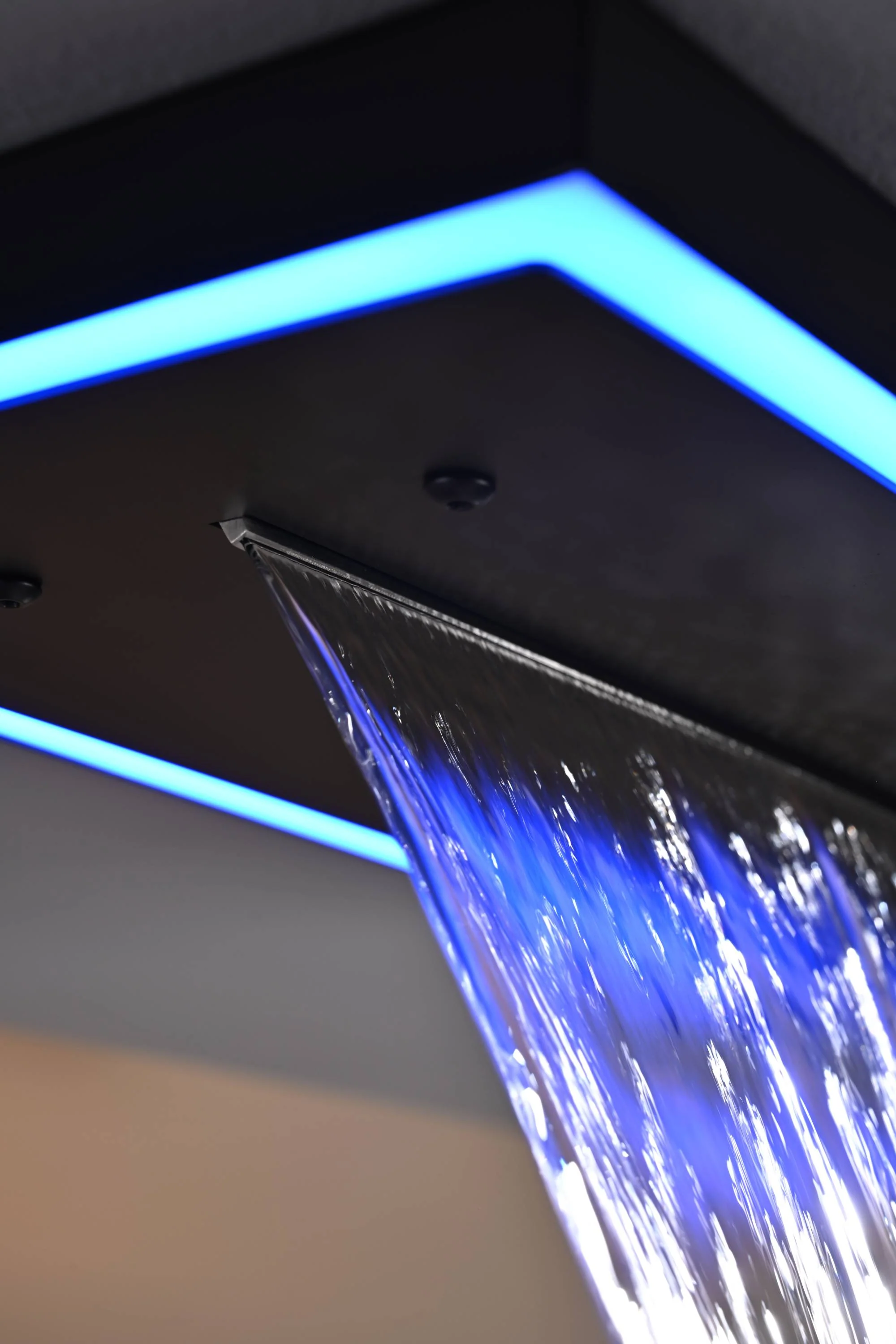 Flush Mount 24 X 16 inch or 48 x 8 inch Rainfall Waterfall 64 LED Light Shower Head with 6-Way Thermostatic Faucet and High-Pressure Wall Mount Regular Shower Head - Image 36