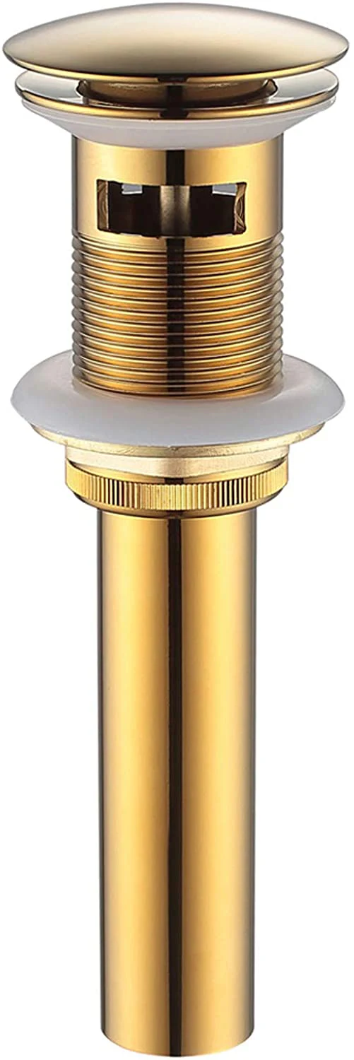 Polished Gold Widespread Bathroom Sink Faucet with 2 Handles and Pop-Up Overflow Brass Drain - Image 5