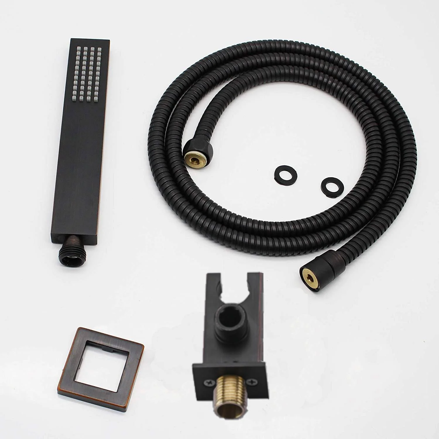 12-Inch Wall Mounted Oil Rubbed Bronze 3-Way Thermostatic Shower Faucet System:LED or Non-LED Options, Simultaneous and Independent Functions with Waterfall Tub Spout - Image 10