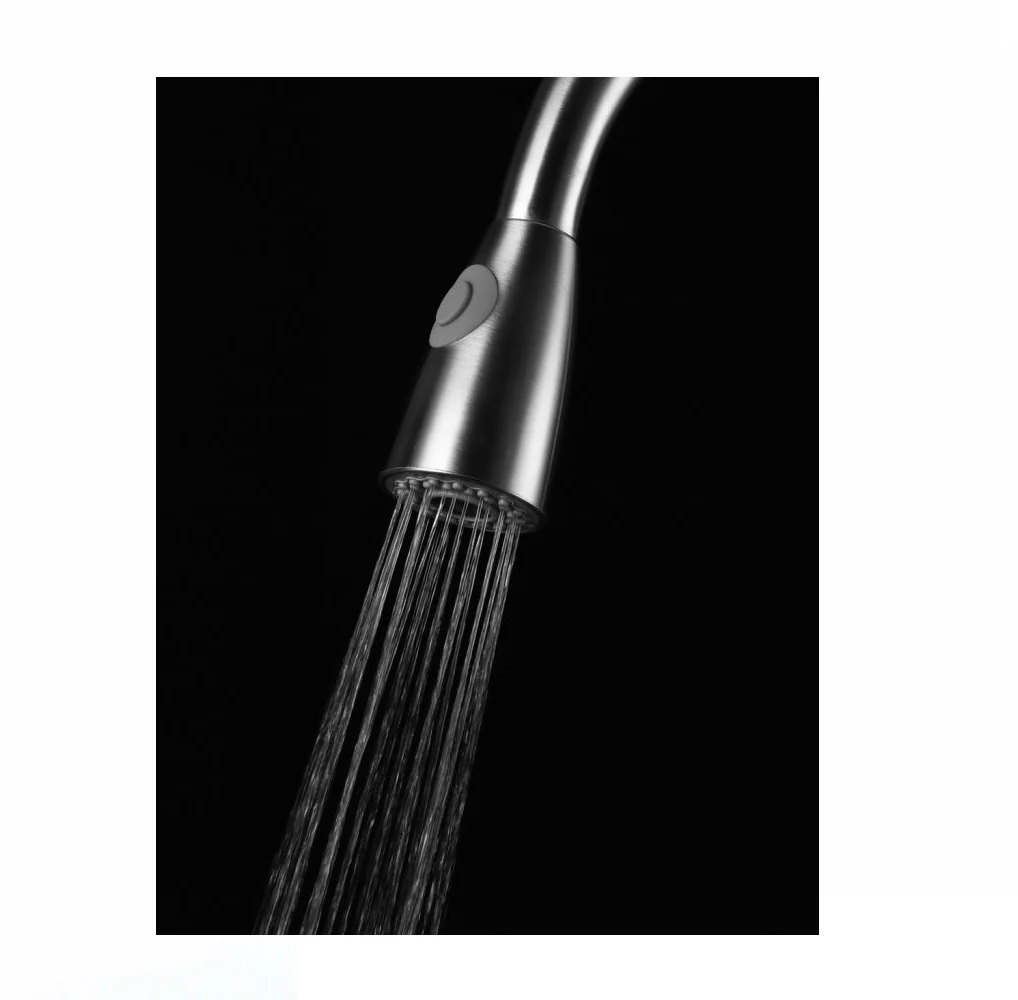 Brushed Nickel Pull Out Spray Pull out  Kitchen Sink Tap Single Lever Mixer Faucet - Image 3