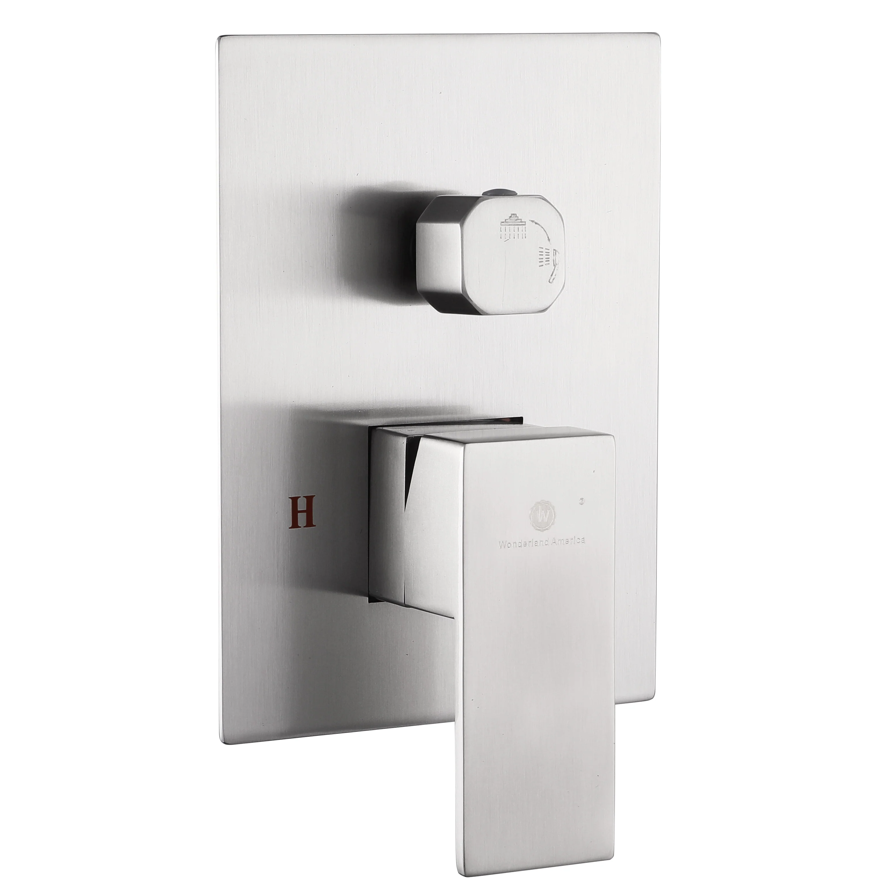12-Inch or 16-Inch Ceiling Mount Brushed Nickel Shower System with Dual Functions: Options for LED or Non-LED Rain Head - Image 5