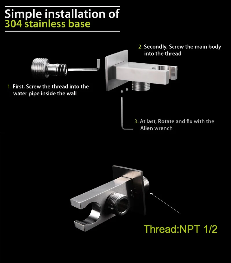 12-Inch or 16-Inch Ceiling Mount Brushed Nickel Shower System with Dual Functions: Options for LED or Non-LED Rain Head - Image 6