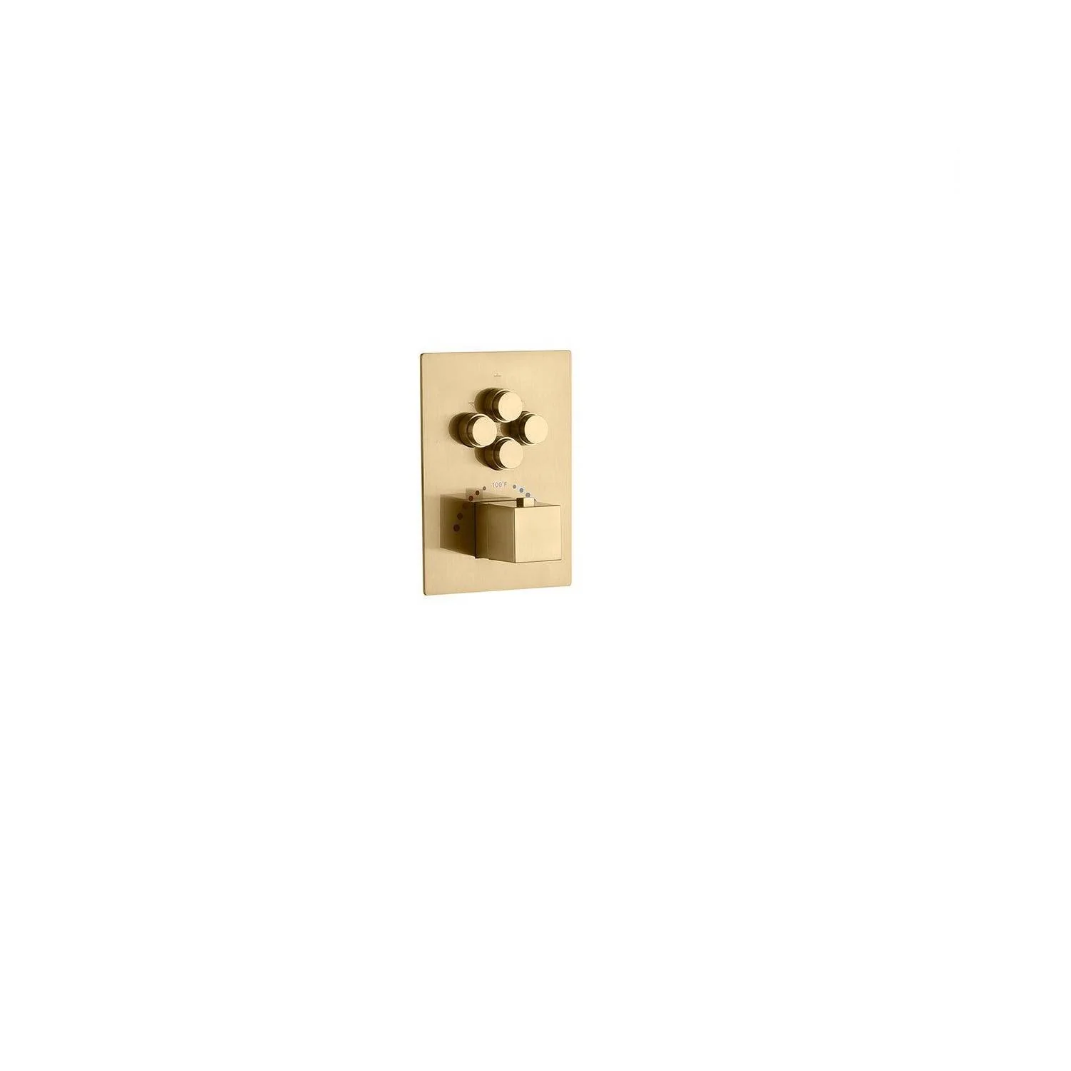 Matte Black or brushed gold 4-Way Thermostatic valve with trim and each function work at the same time and separately - Image 2