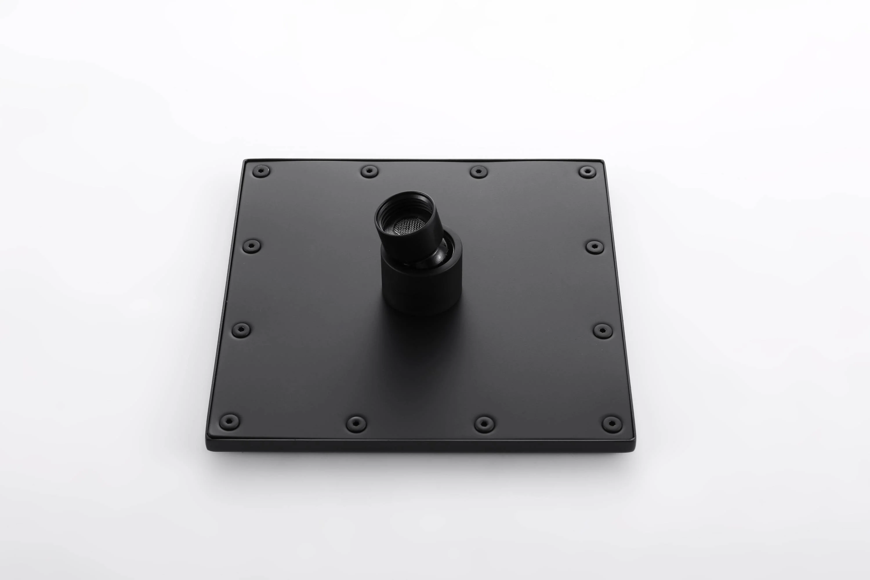 Matte Black 12" Flush-Mount Shower Faucet Set with LED Lights, Bluetooth Music, Regular Head - Image 9