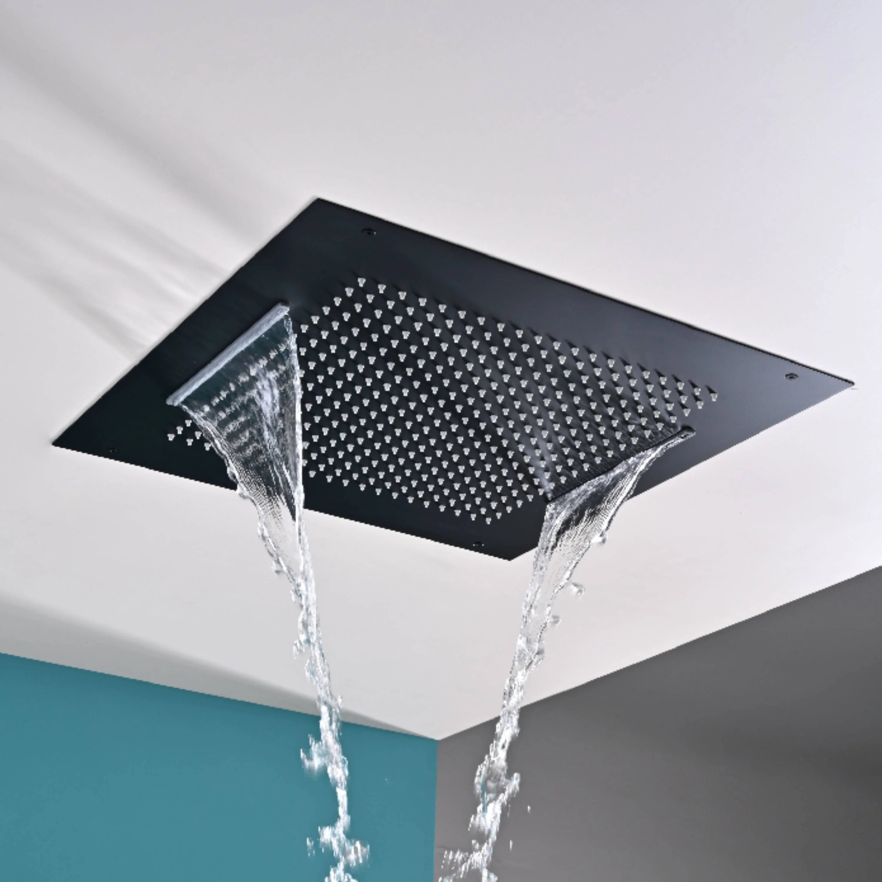 Flushed Mounted Matte Black Or Brushed Nickel Or Brushed Gold 20-Inch Rainfall Waterfall Shower Head: Pure Elegance and Functionality - Image 10