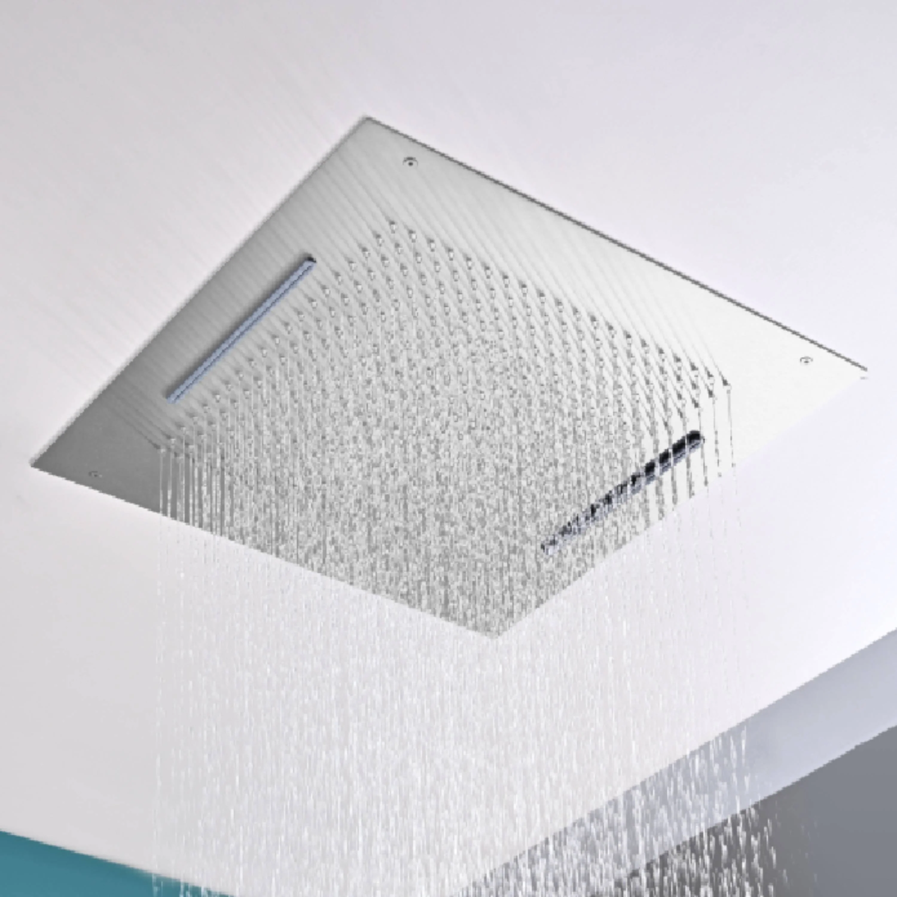 Flushed Mounted Matte Black Or Brushed Nickel Or Brushed Gold 20-Inch Rainfall Waterfall Shower Head: Pure Elegance and Functionality - Image 2