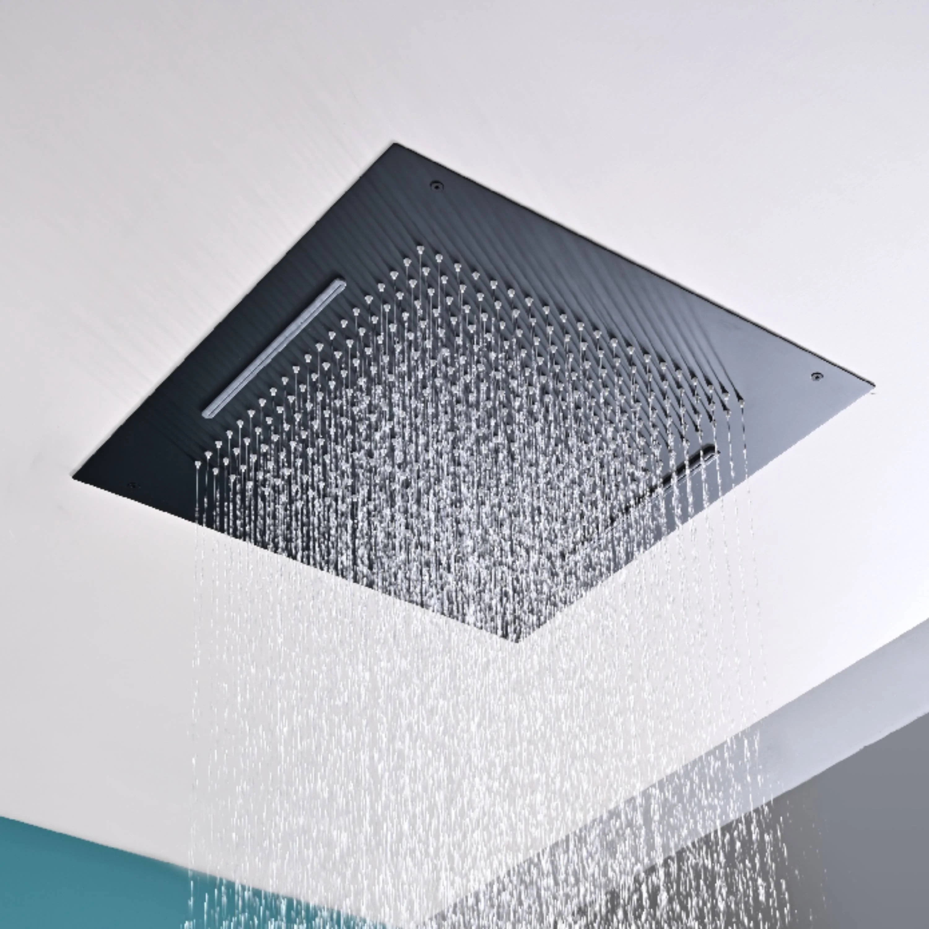 Flushed Mounted Matte Black Or Brushed Nickel Or Brushed Gold 20-Inch Rainfall Waterfall Shower Head: Pure Elegance and Functionality - Image 9