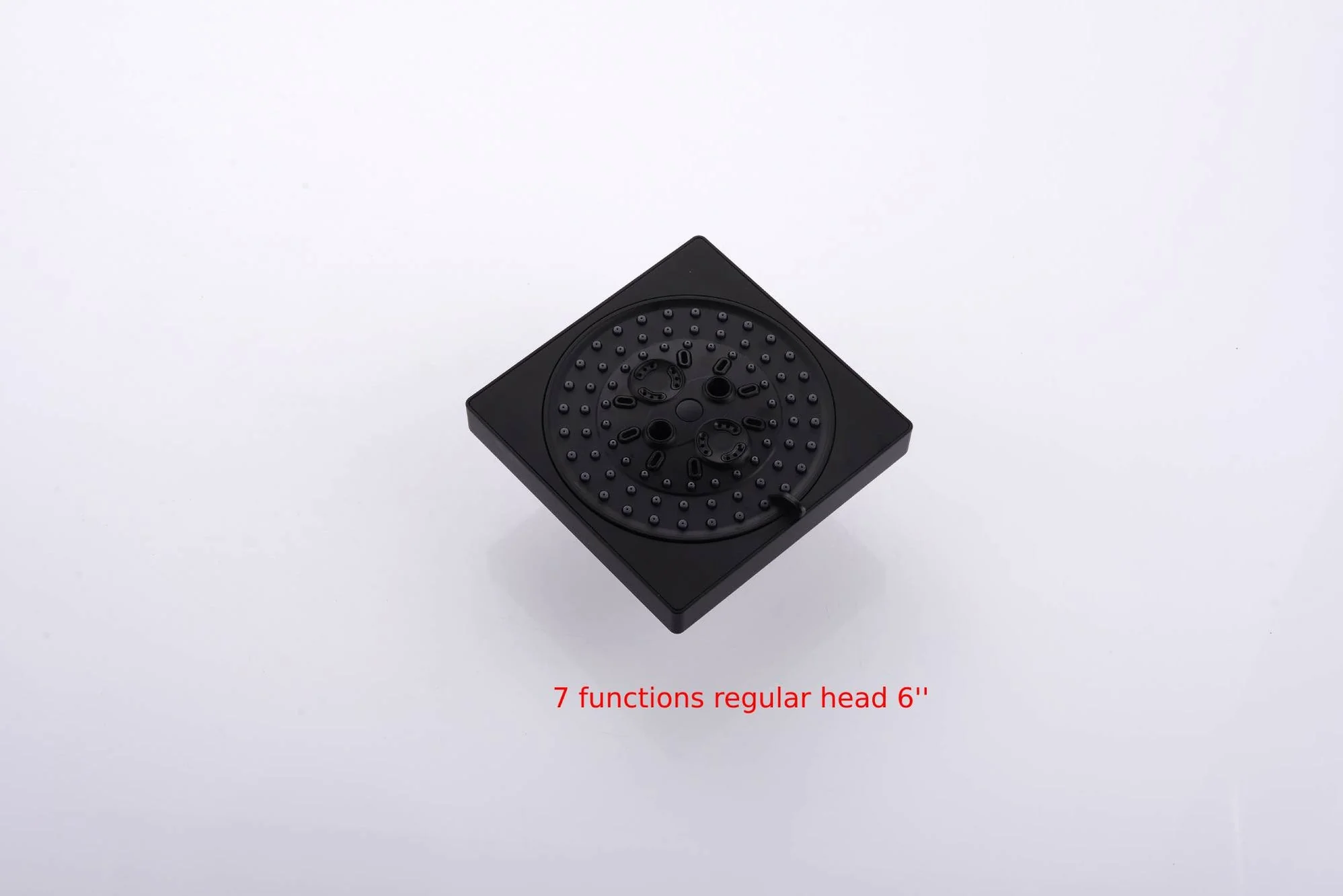 Matte Black ceiling mount 12 inch or 16 inch rainfall shower head wall mount 6 inch high water pressure regular shower head 4 way thermostatic shower faucet with 4 inch body jets - Image 14