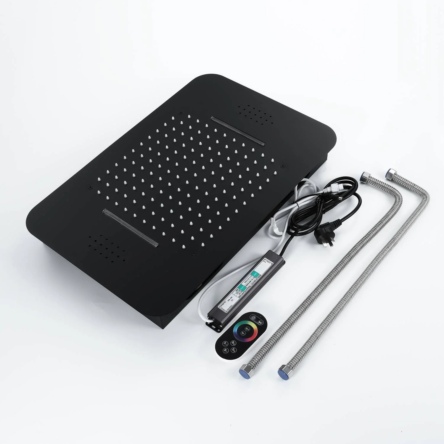 Matte Black 23x15" LED Music Shower Head with 4-Way Thermostatic System - Image 12