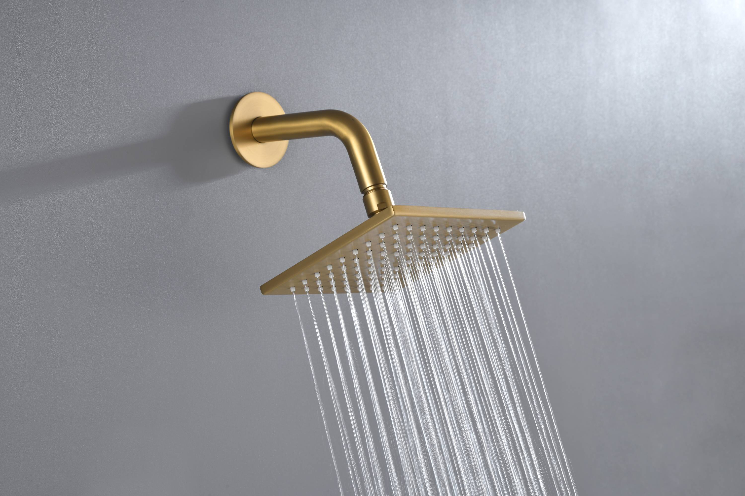 Matte Black or Brushed Gold or Brushed Nickel 16 x 8 inch rainfall Flush mount  Shower Head 3-Way Thermostatic Shower Faucet with 6'' regular head - Image 24