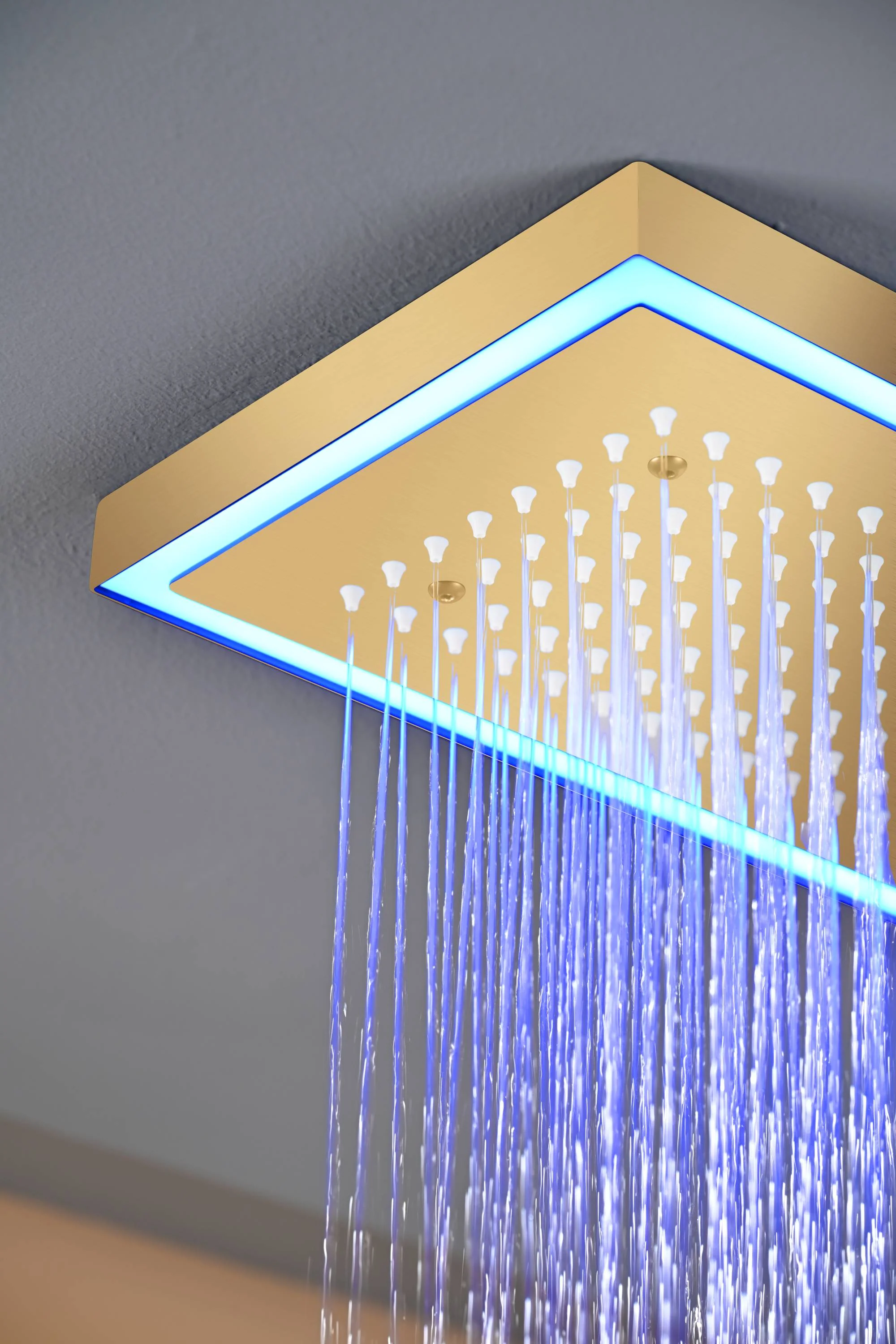 Matte Black or Brushed Gold or Brushed Nickel 16 x 8 inch rainfall Flush mount  Shower Head 3-Way Thermostatic Shower Faucet with 6'' regular head - Image 27
