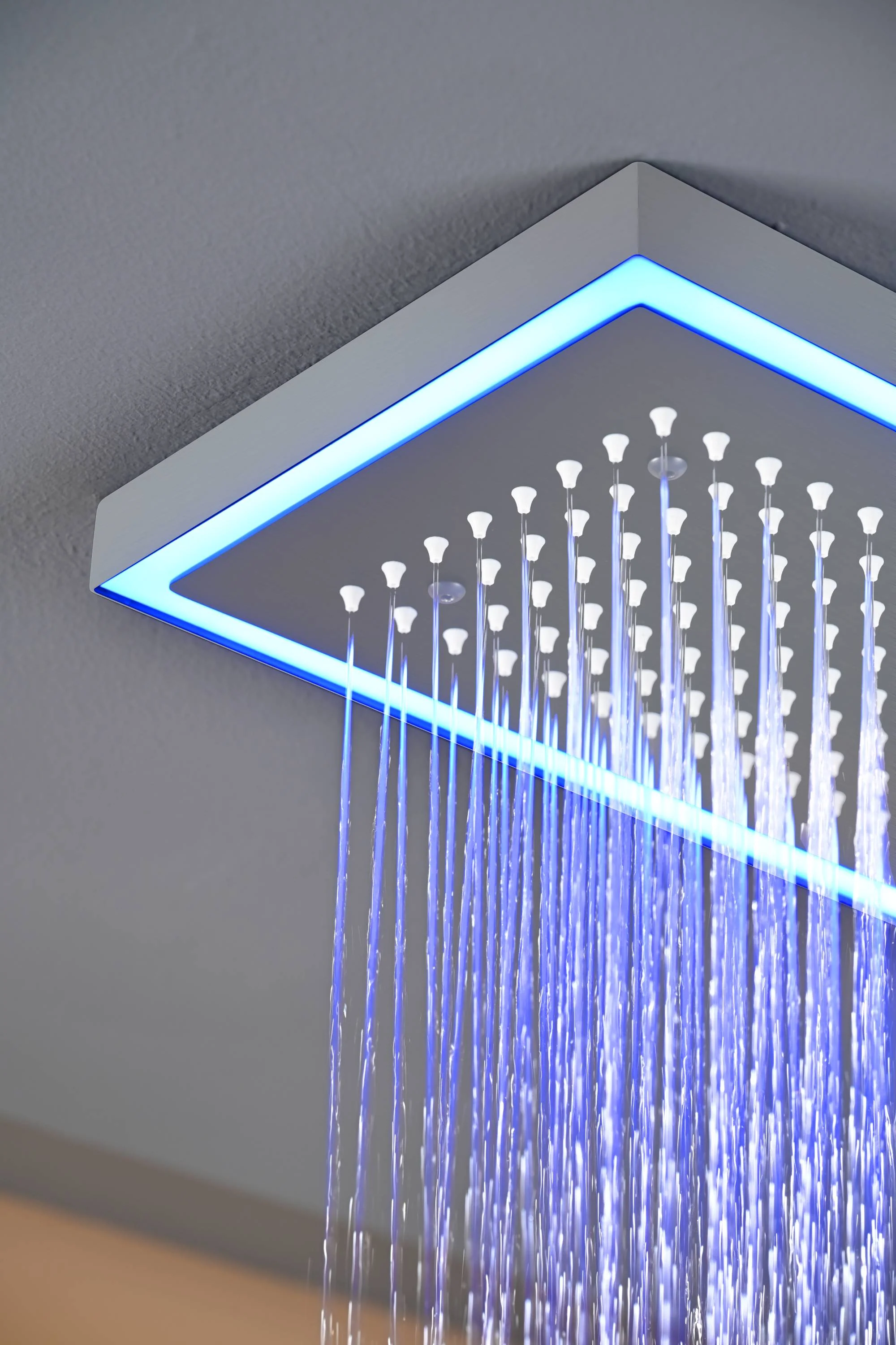 Matte Black or Brushed Gold or Brushed Nickel 16 x 8 inch rainfall Flush mount  Shower Head 3-Way Thermostatic Shower Faucet with 6'' regular head - Image 6