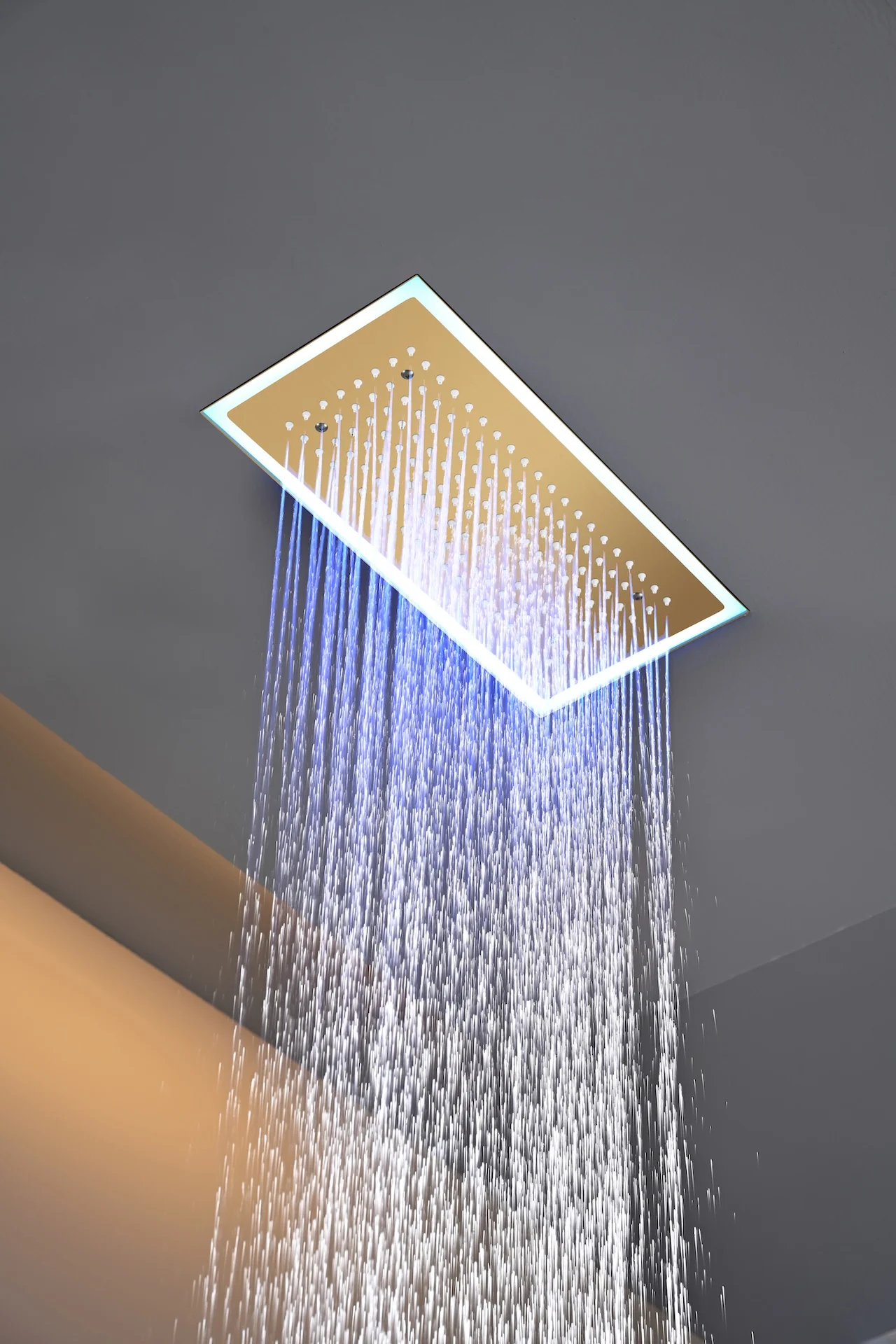 Matte black or Brushed nickel or Brushed Gold 16 x 8-Inch Rainfall Flush Mount Shower Head with 4-Way Digital Display Thermostatic Faucet, Tub Spout, and High-Pressure Wall Mount Head - Image 27
