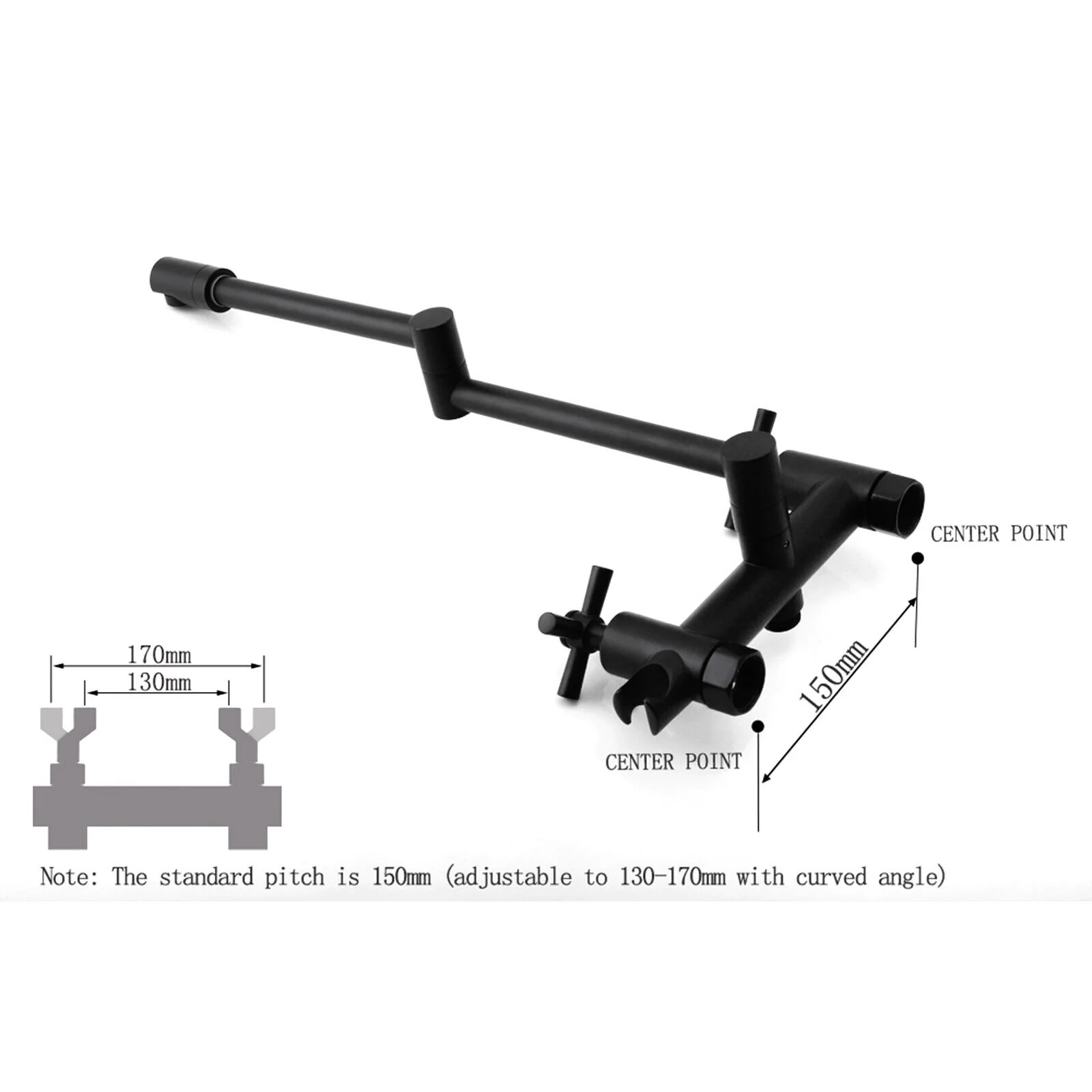 Matte black Pot Filler Faucet Folding Stretchable Brass Hot & Cold Kitchen Faucet Wall Mount with side sprayer - Image 10