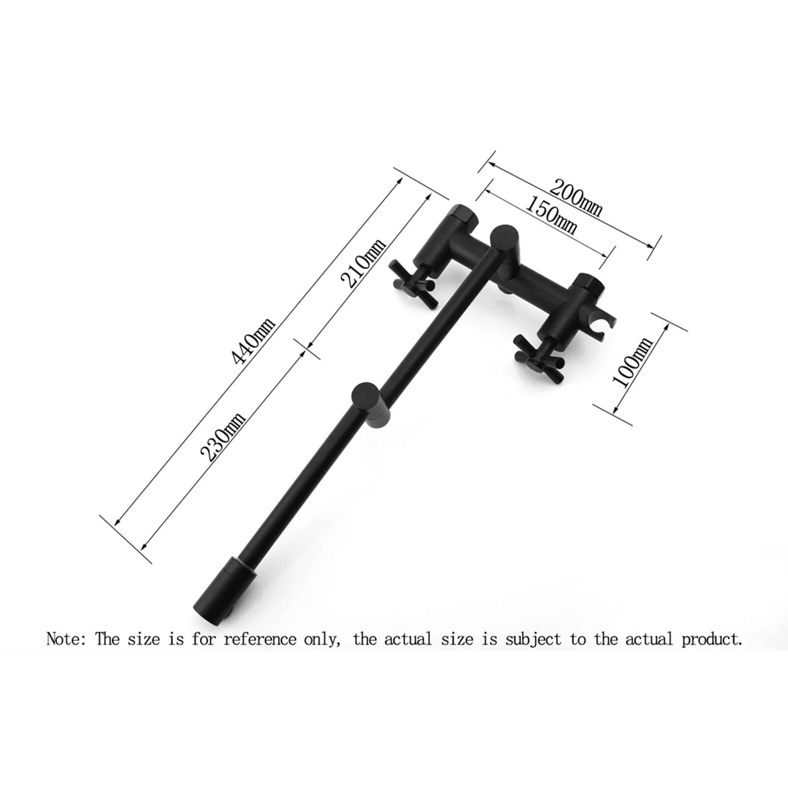 Matte black Pot Filler Faucet Folding Stretchable Brass Hot & Cold Kitchen Faucet Wall Mount with side sprayer - Image 11