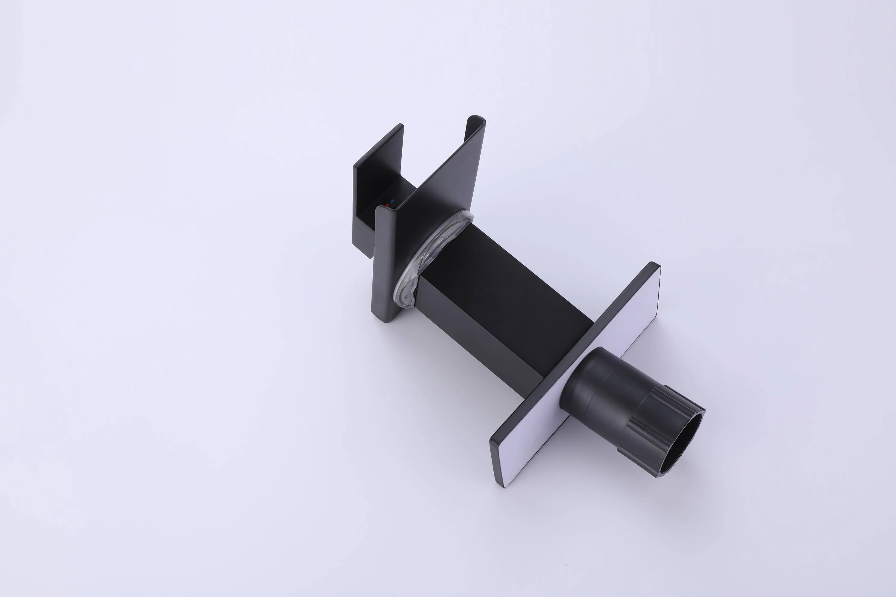 Matte Black Single Handle Single Hole 3 LED Light Mixer Widespread Waterfall bathroom sink Faucet with drain - Image 7