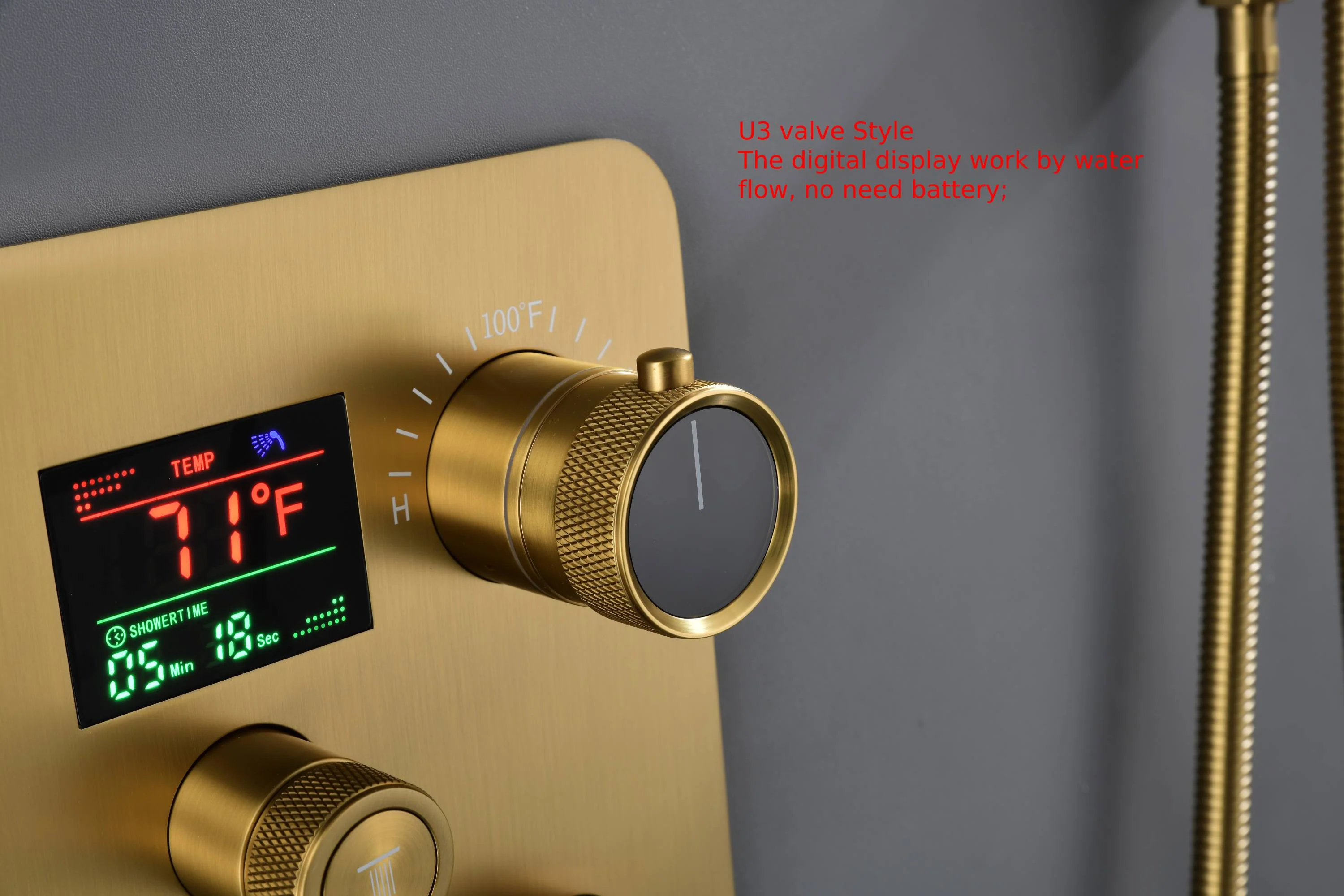22" Bluetooth Music LED Shower System with 3-Way Thermostatic Faucet and Multiple Functions, 3 Finishes - Image 7