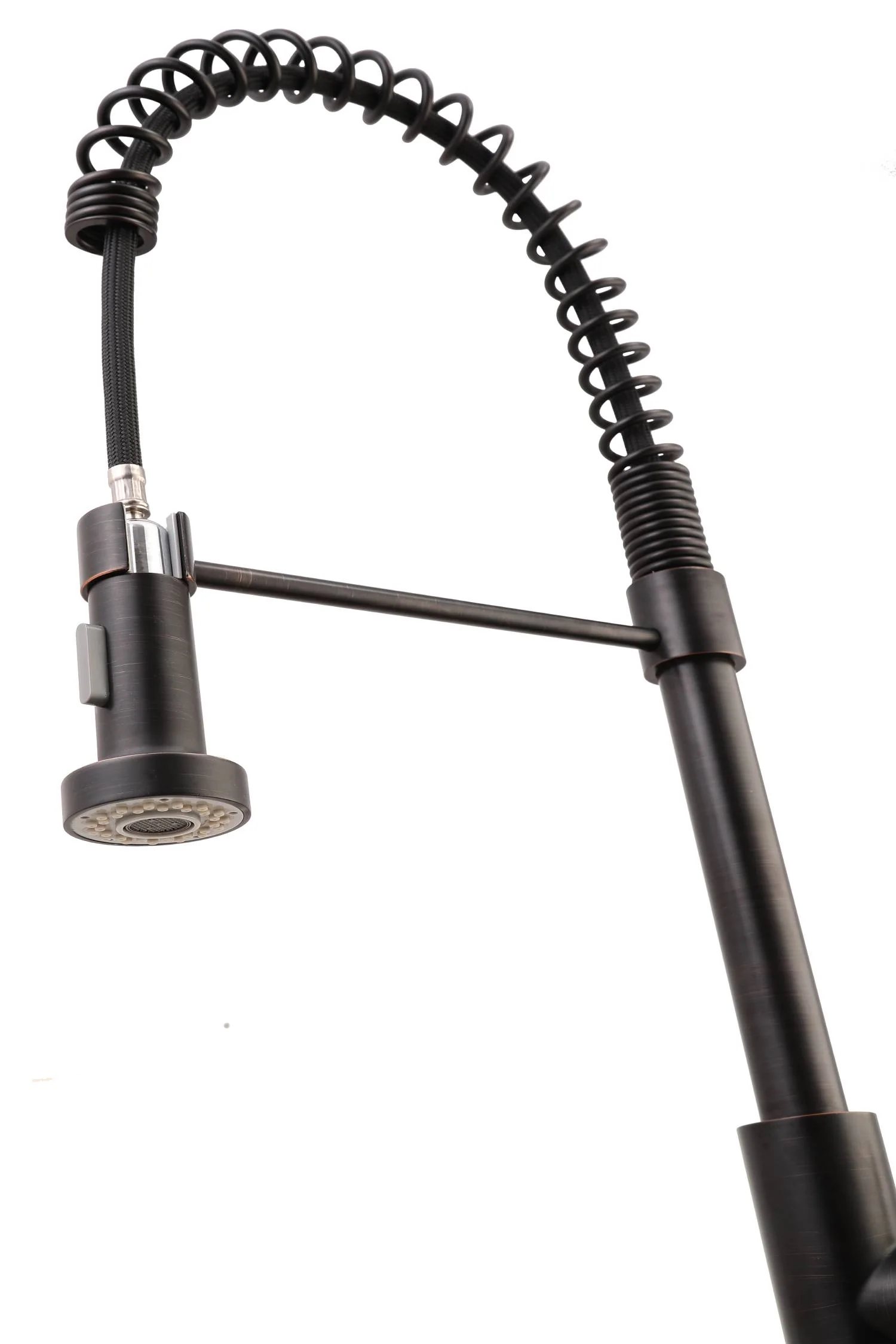 Oil Bronze High Arc Kitchen Sink Faucet with Pull Down Spray and Deck Plate - Image 4