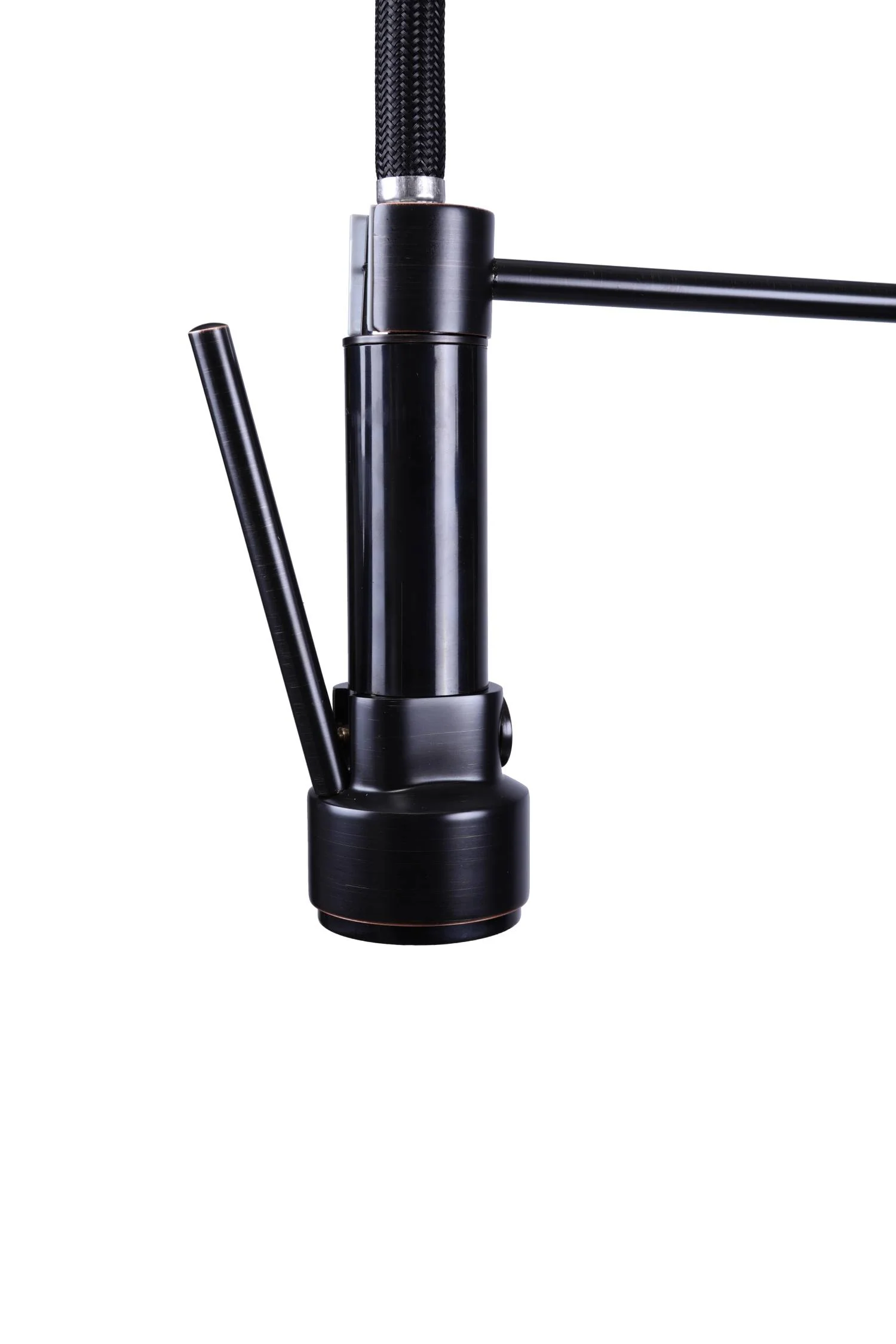 Oil Bronze Black High Arc brass Kitchen Sink Faucet Pull Down metal Spray with deck plate - Image 7