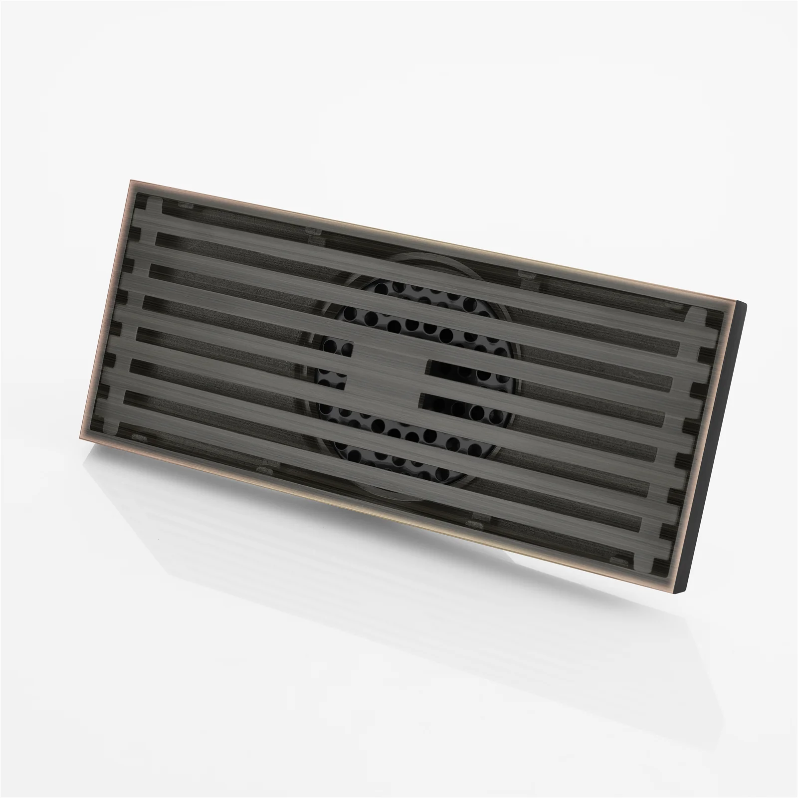 Oil rubbered bronze brass shower drain 4 or 8 inch  with ABS base - Image 12