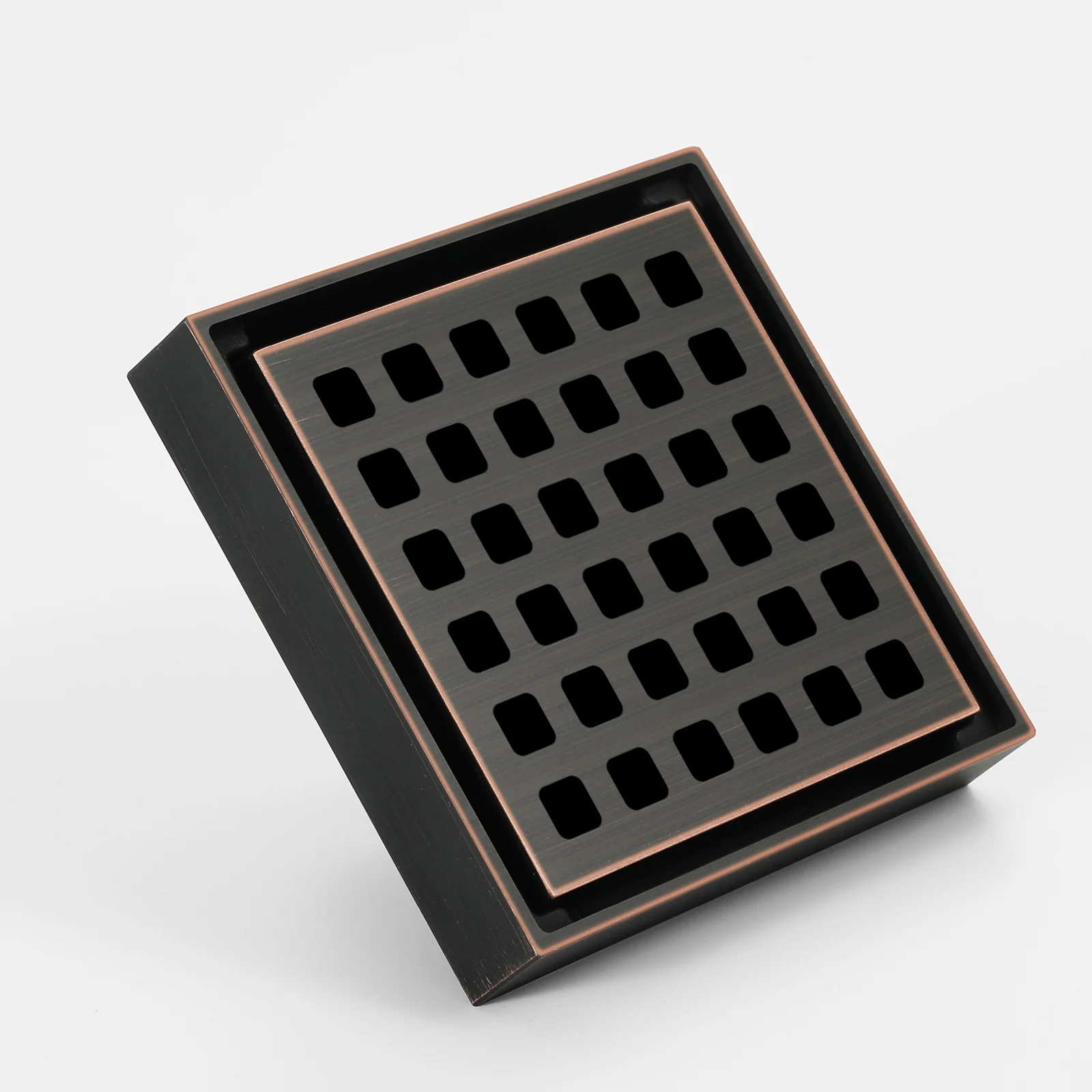 Oil rubbered bronze brass shower drain 4 or 8 inch  with ABS base - Image 3