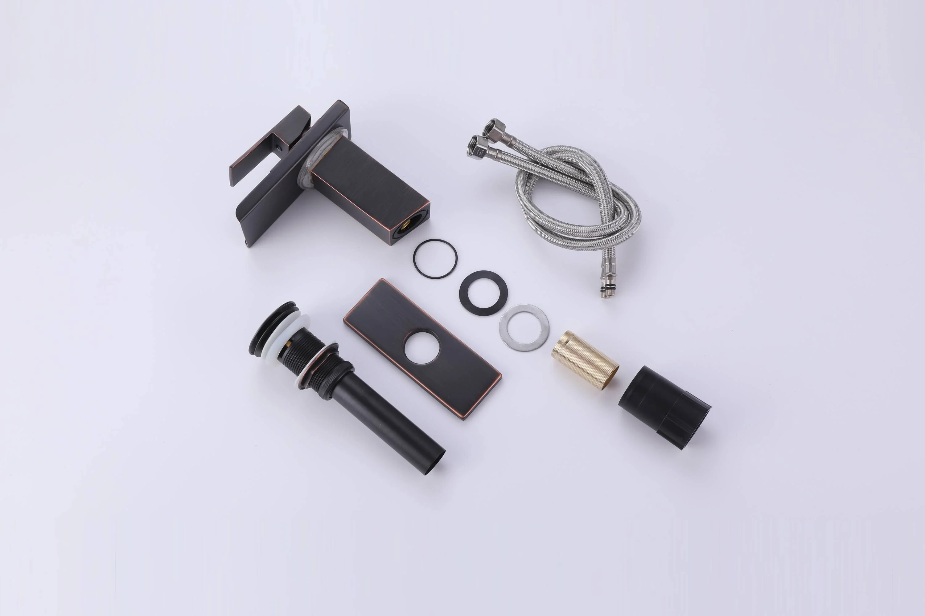 Oil Rubbered Bronze Single Handle Single Hole 3 LED Light Mixer Widespread Waterfall bathroom sink Faucet with drain - Image 9