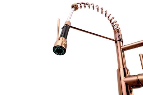 Rose Gold High Arc brass Kitchen Sink Faucet Pull Down Spray with lock ring and deck plate - Image 4
