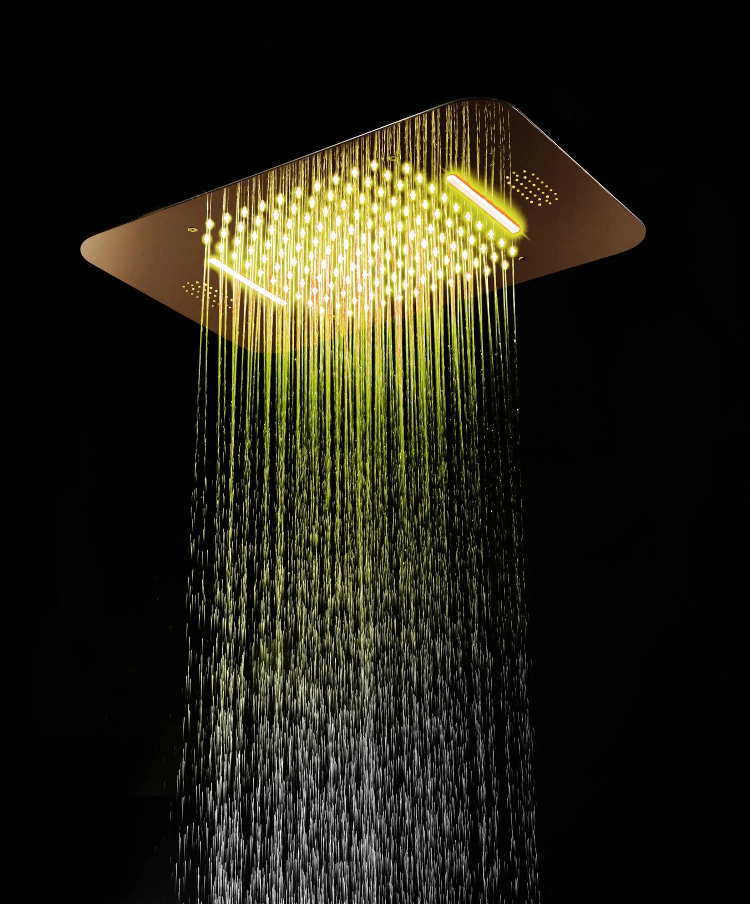 Rose Gold Music 64 LED 5-Way Thermostatic Shower System | Flushed In 23X 15-Inch Shower Head | regular head and body jets - Image 8