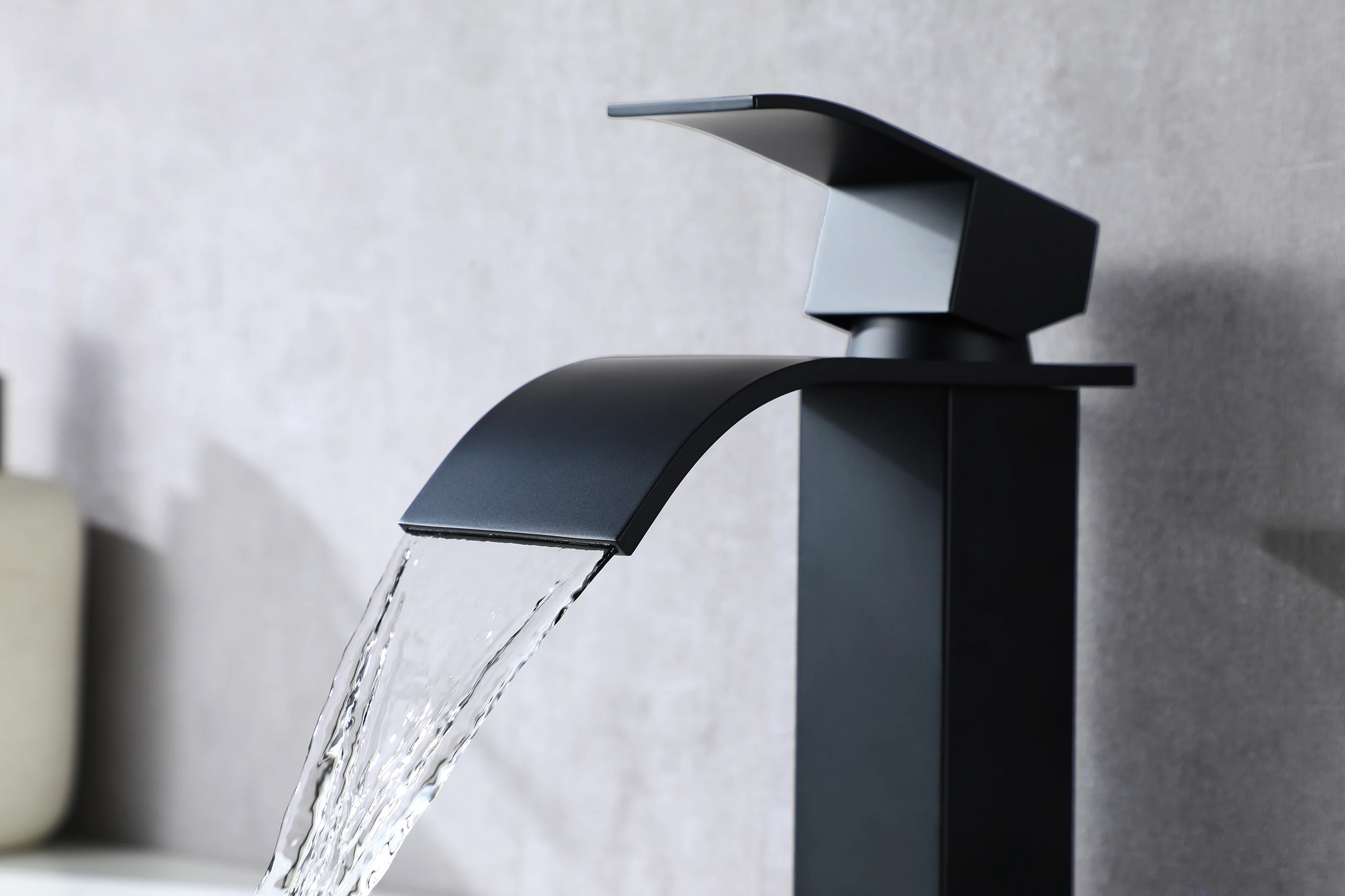 Brushed nickel or matte black or brushed gold waterfall Bathroom Faucet brass with plate and brass pop up drain - Image 7