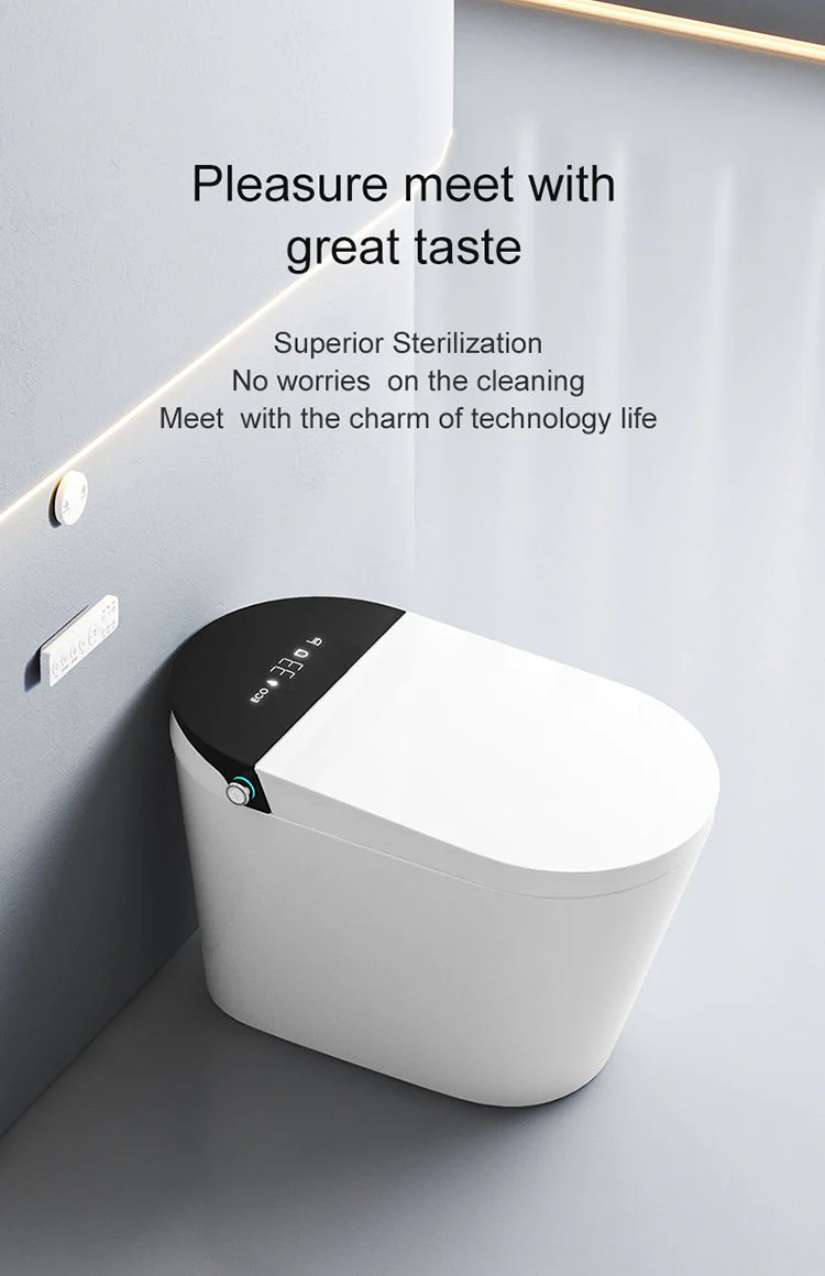 Experience Luxury and Convenience with our Smart Toilet Bidet Elongated Seat - Unlimited Warm Water, Wand Cleaning, Remote Control, and Night Ligh - Image 13