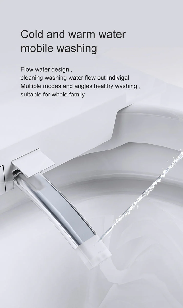 Experience Luxury and Convenience with our Smart Toilet Bidet Elongated Seat - Unlimited Warm Water, Wand Cleaning, Remote Control, and Night Ligh - Image 18
