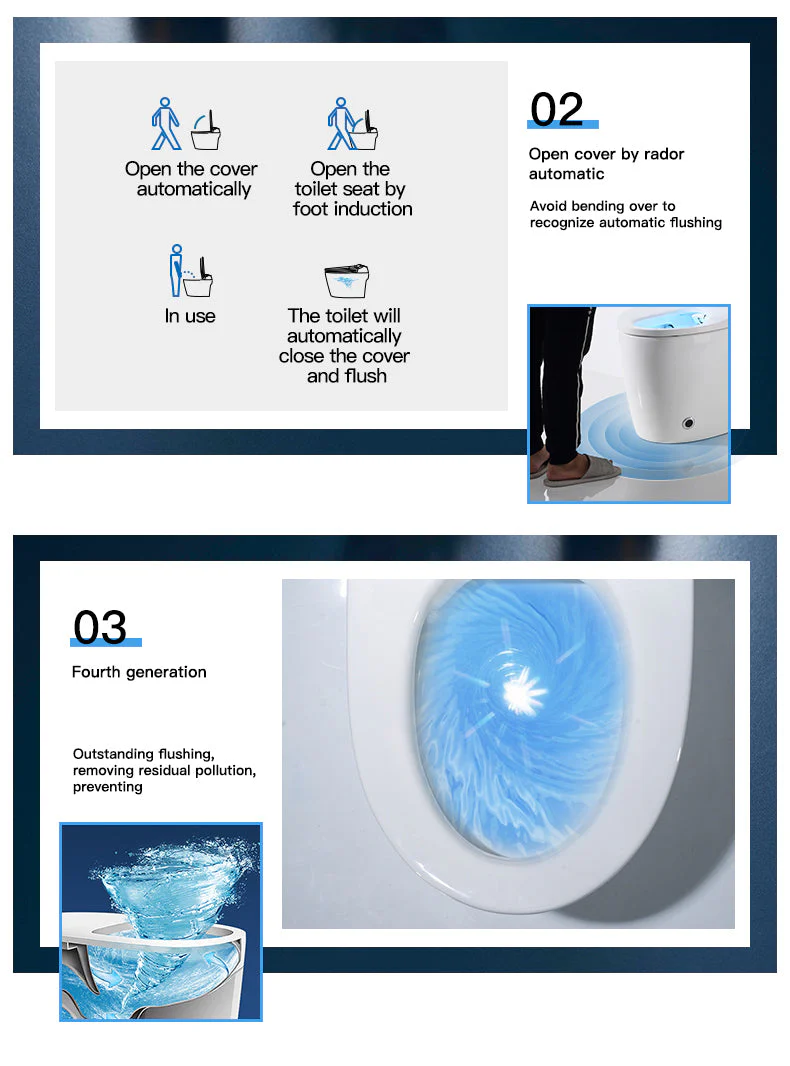 Experience Luxury and Convenience with our Smart Toilet Bidet Elongated Seat - Unlimited Warm Water, Wand Cleaning, Remote Control, and Night Ligh - Image 10