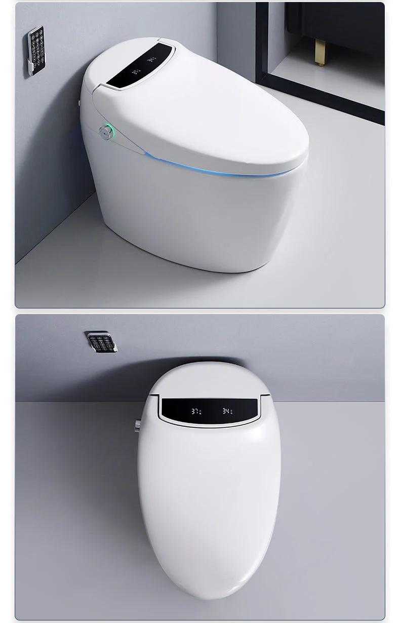 Experience Luxury and Convenience with our Smart Toilet Bidet Elongated Seat - Unlimited Warm Water, Wand Cleaning, Remote Control, and Night Ligh - Image 16