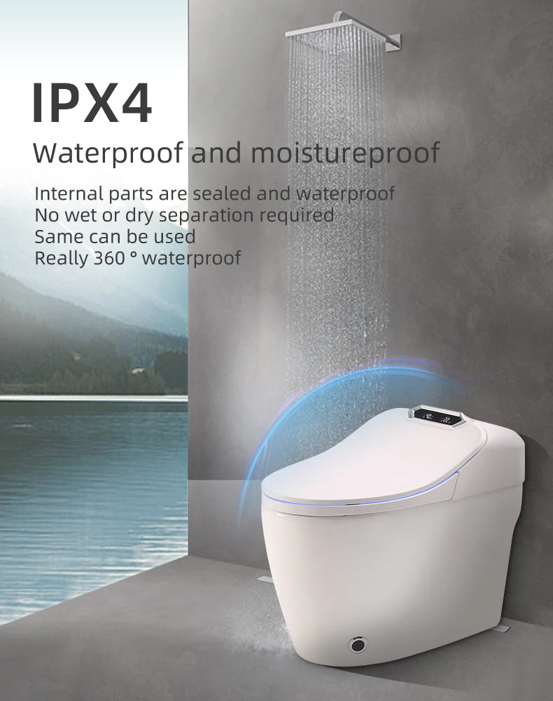 Experience Luxury and Convenience with our Smart Toilet Bidet Elongated Seat - Unlimited Warm Water, Wand Cleaning, Remote Control, and Night Light - Image 14