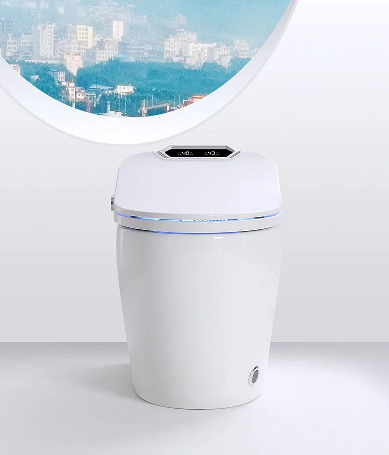 Experience Luxury and Convenience with our Smart Toilet Bidet Elongated Seat - Unlimited Warm Water, Wand Cleaning, Remote Control, and Night Light - Image 3