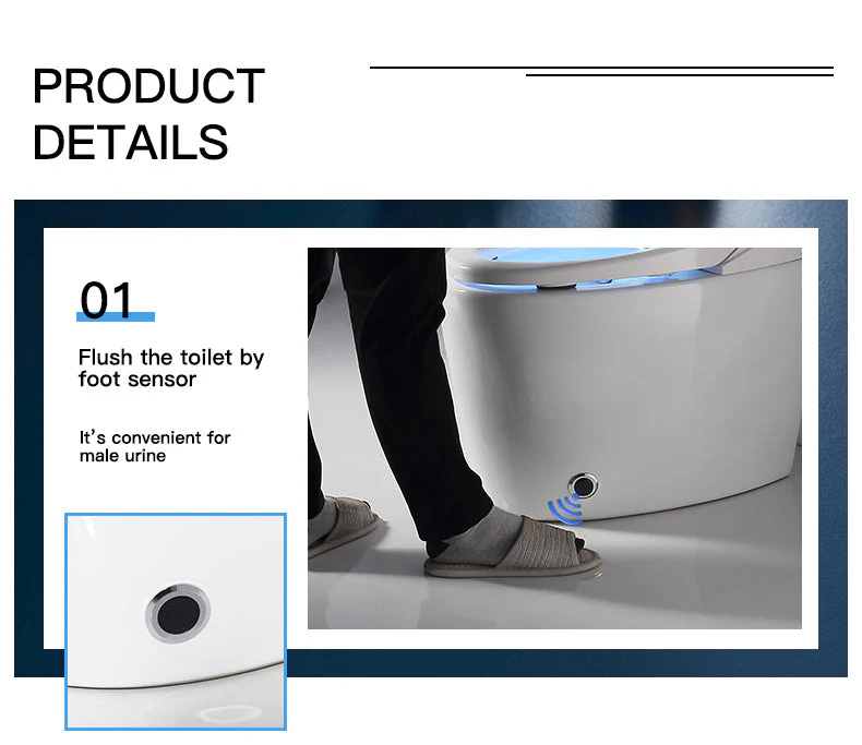 Experience Luxury and Convenience with our Smart Toilet Bidet Elongated Seat - Unlimited Warm Water, Wand Cleaning, Remote Control, and Night Ligh - Image 9