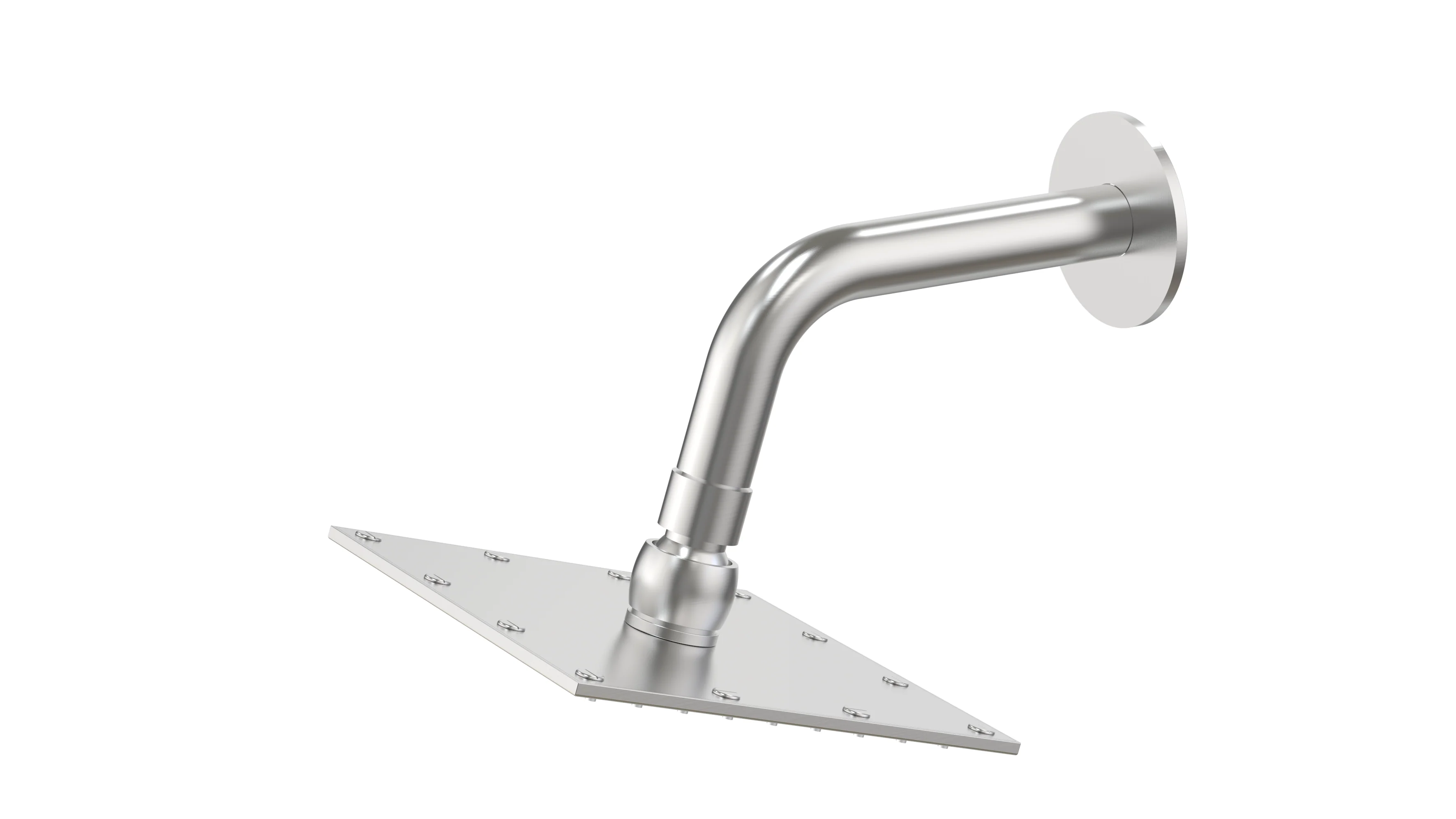 The durable brass and stainless steel regular shower head 6 inch high water pressure 9 inch wall mount arm and flange - Image 8