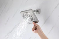 Brushed Nickel 4-Way Thermostatic Ceiling Mount Shower System with Dual Functionality - Image 27